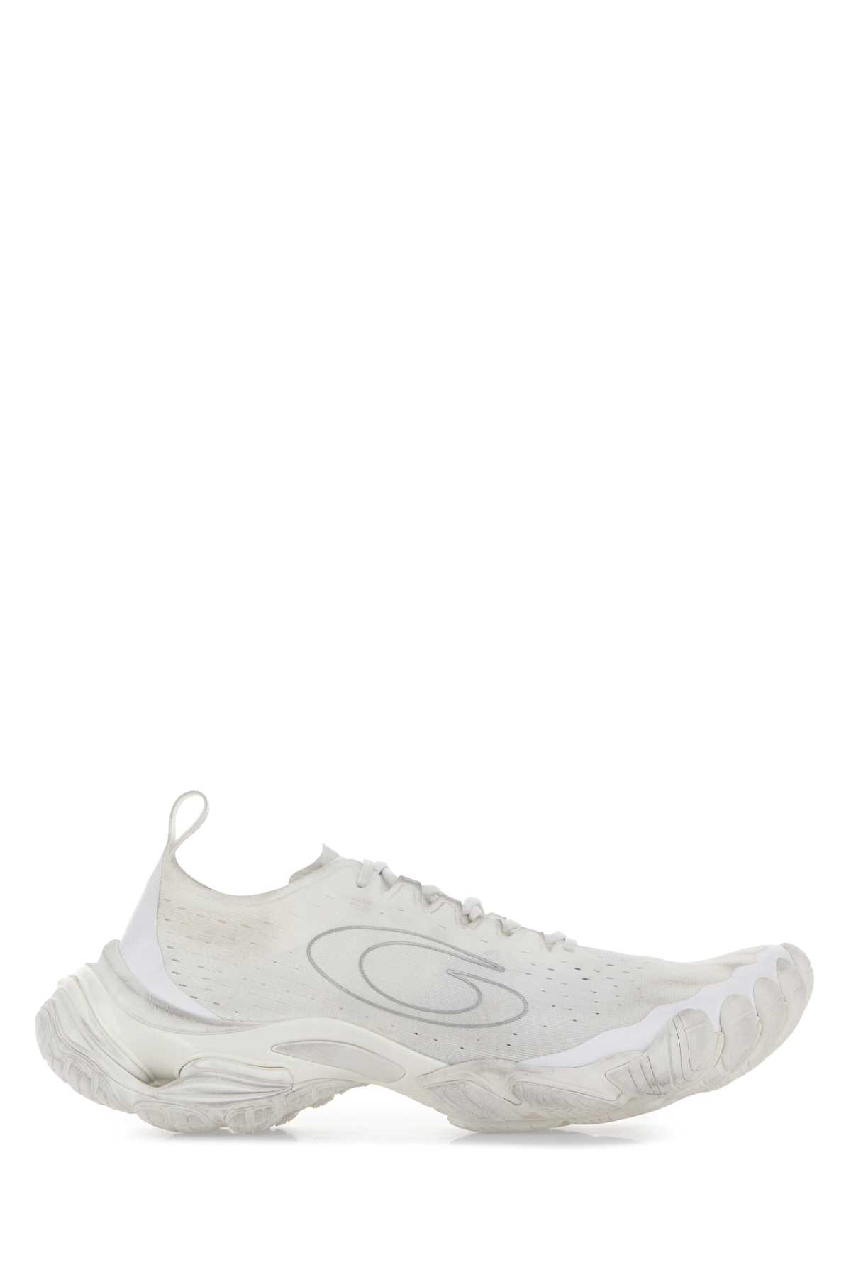 Balenciaga White Fabric Anatomic Sneakers In White