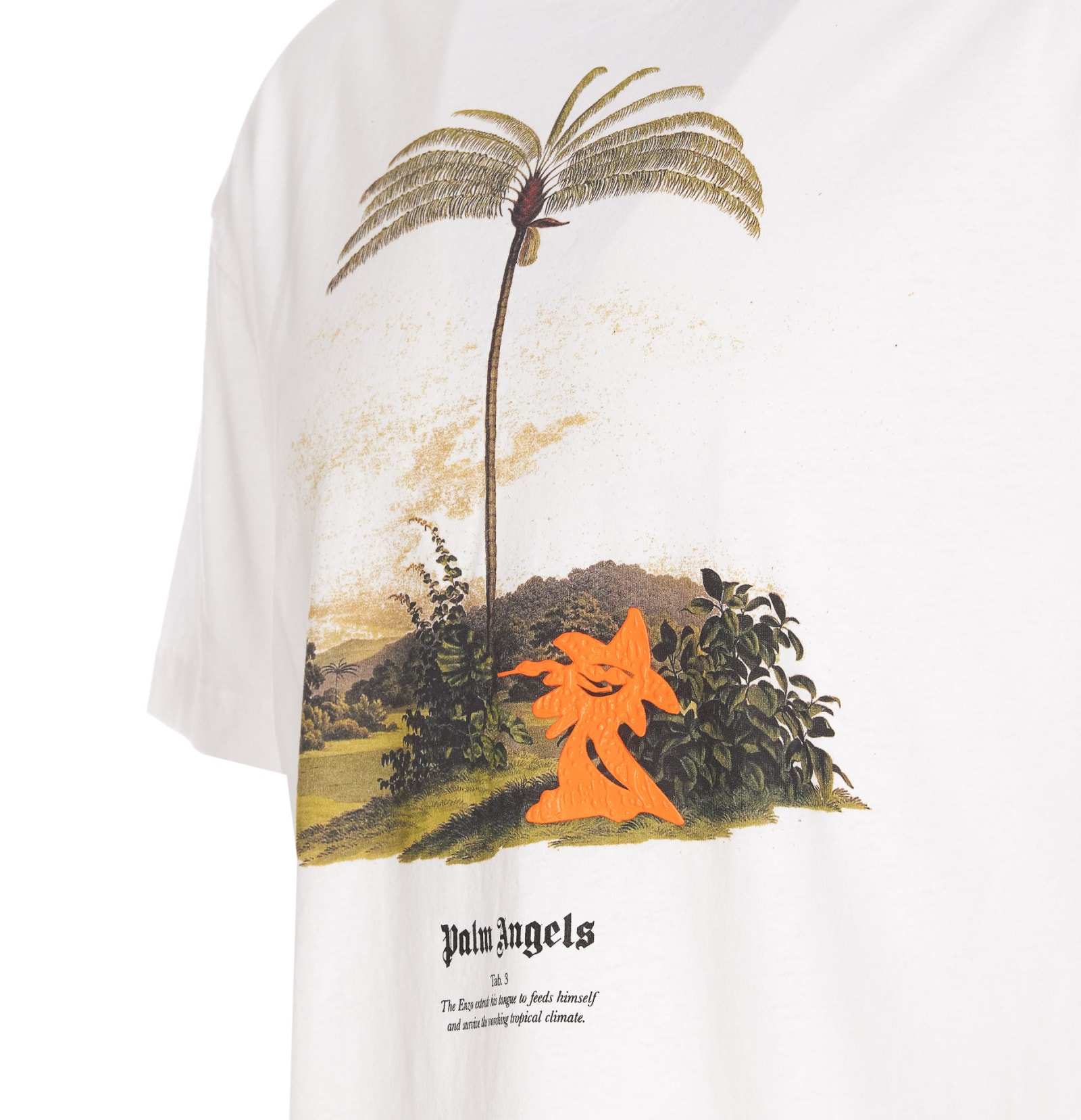 Enzo From The Tropics T-Shirt in white - Palm Angels® Official