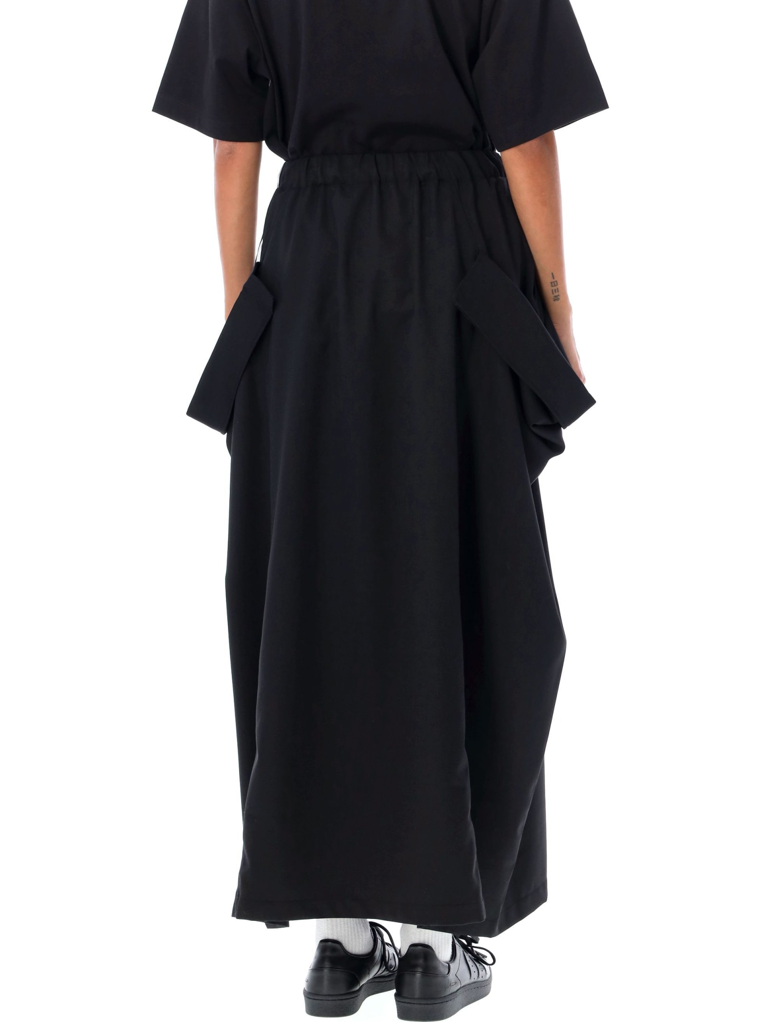 Shop Y-3 3 Band Long Skirt In Black