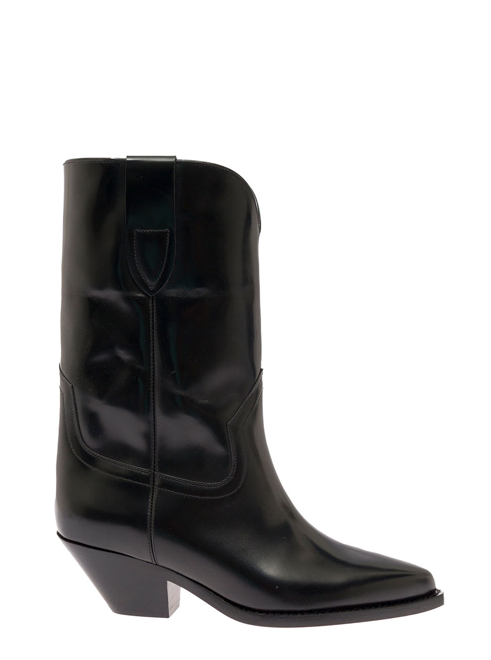 Isabel Marant Womans Dapho Twist Texan Black Leather Boots