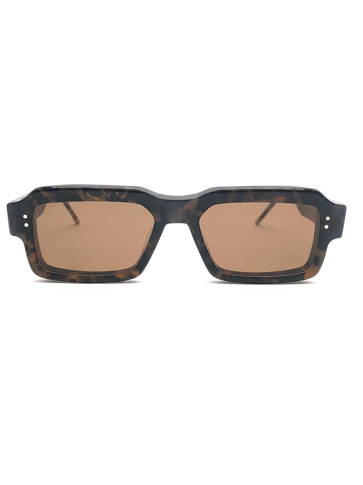 Shop Thom Browne Ues924a/g0002 Sunglasses In Dark Brown