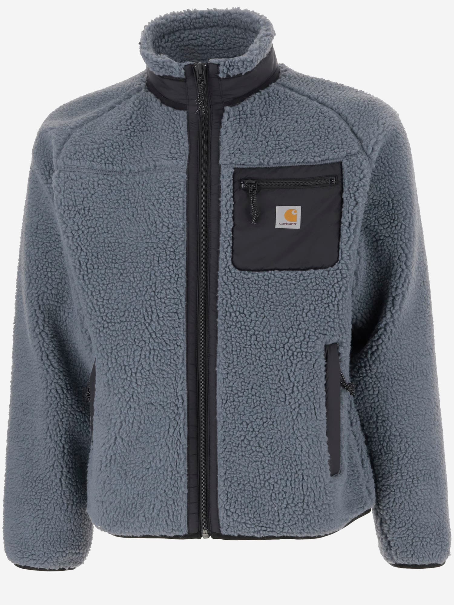 Shop Carhartt Fleece Jacket With Logo In Grey