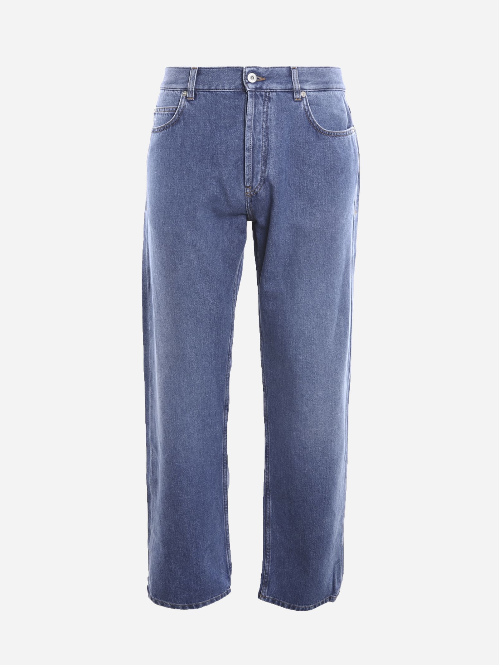 Loewe Cotton Denim Jeans With Anagram Detail
