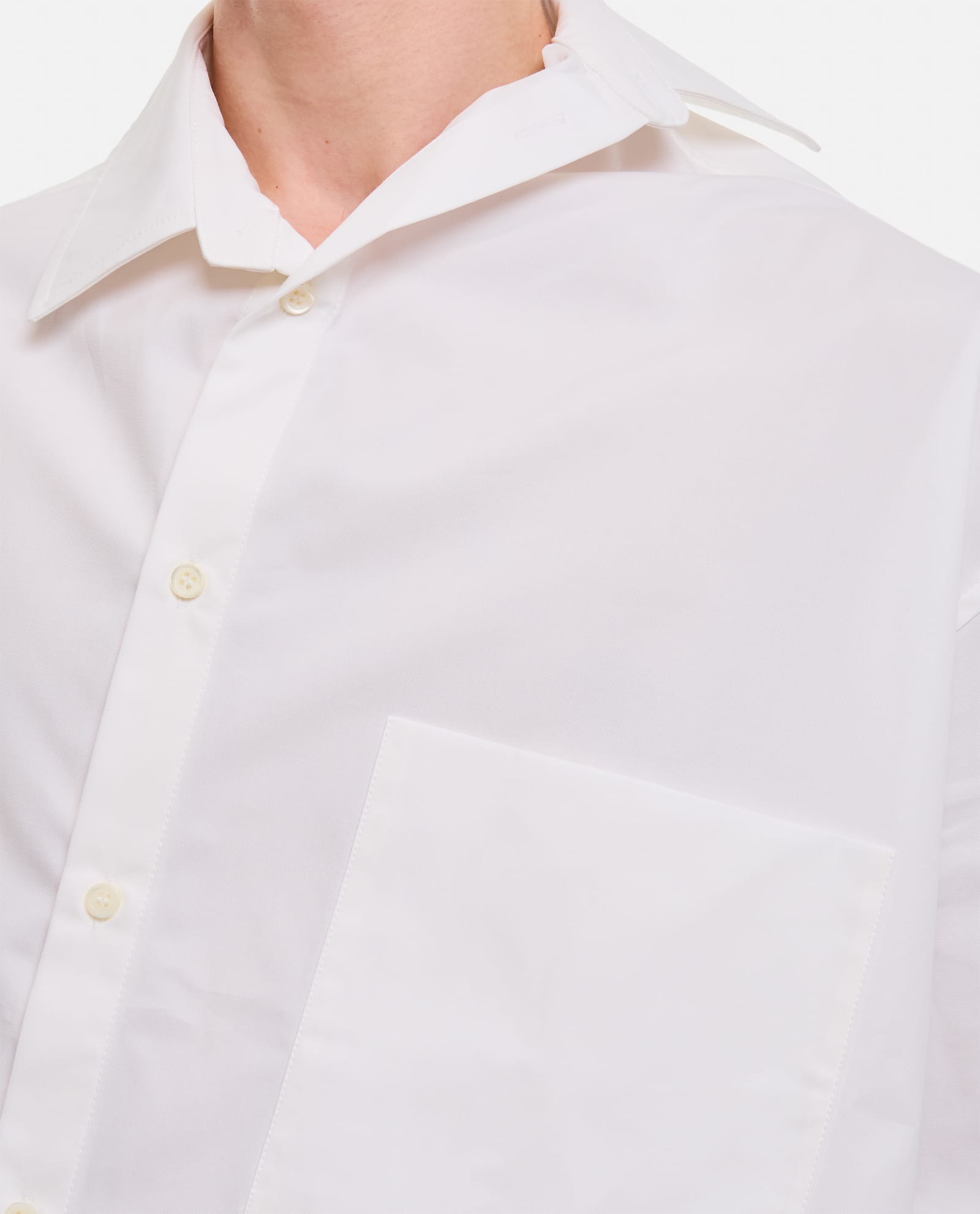 Shop Jacquemus Cuadro Cotton Shirt In White