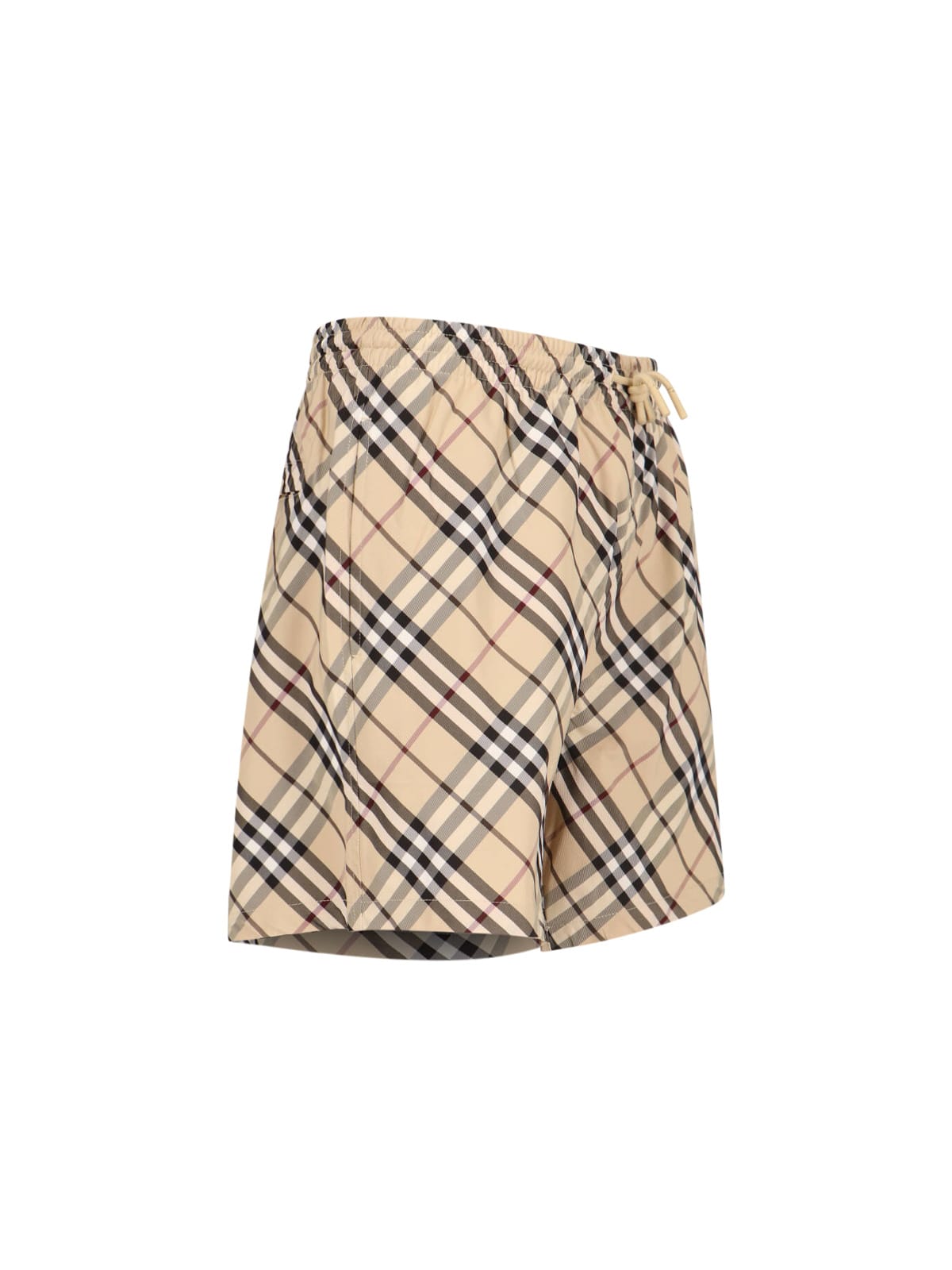 Burberry Vintage Check-pattern Shorts In Beige