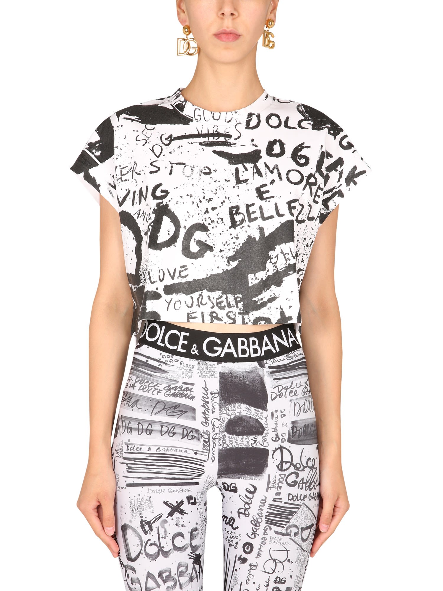 Dolce & Gabbana T-shirt With All Over Logo