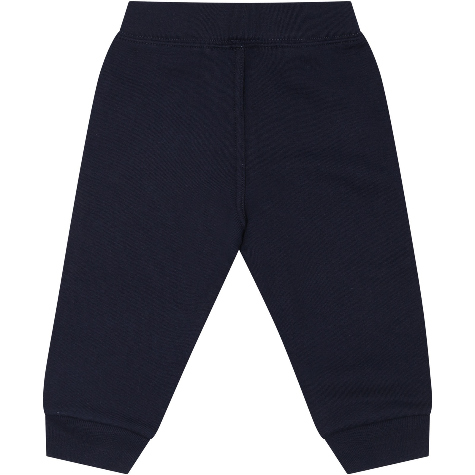 Shop Ralph Lauren Blue Sweatpants For Baby Boy With Pony