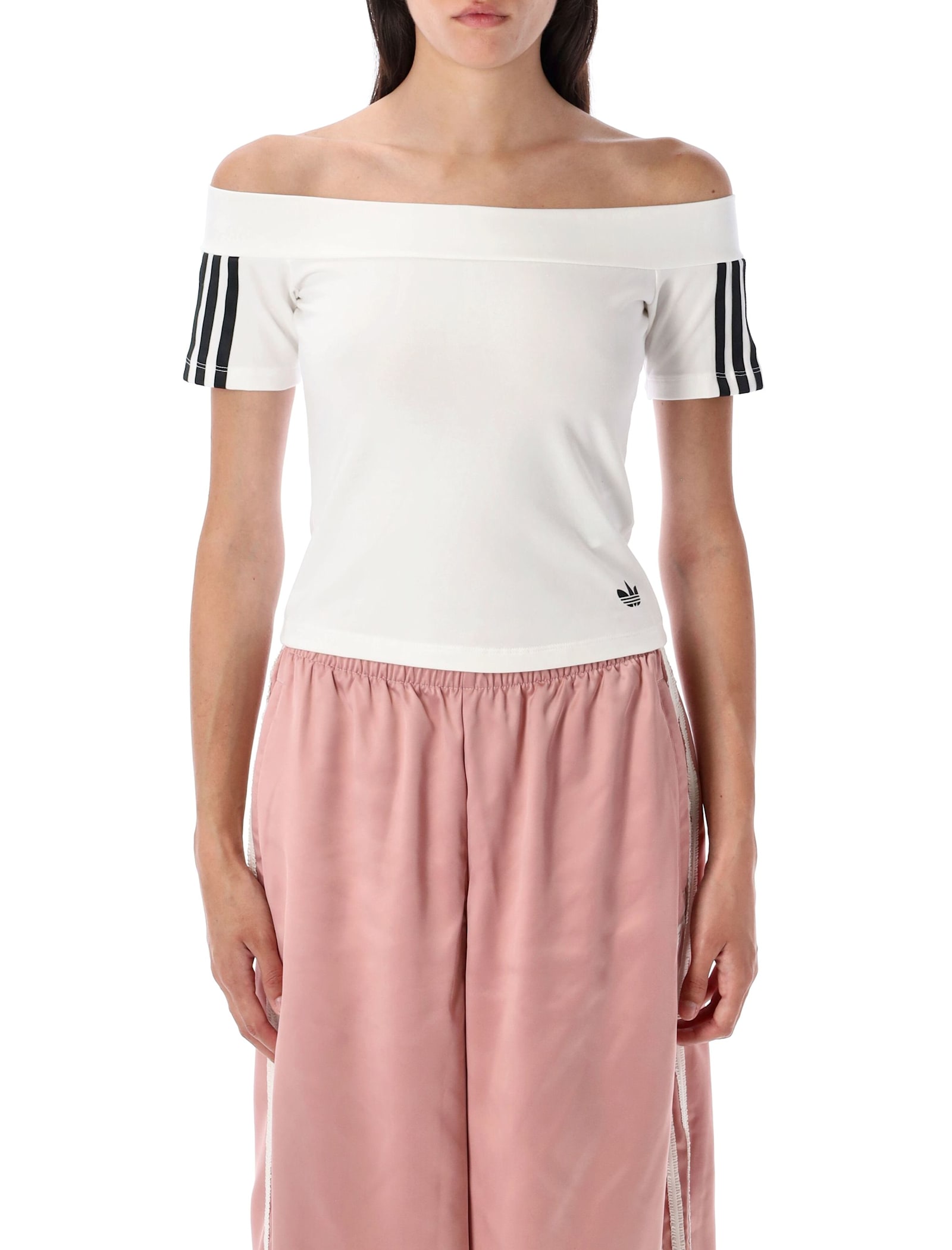 Adidas Originals Adicolor Bandeau Short Sleeve T-shirt In White