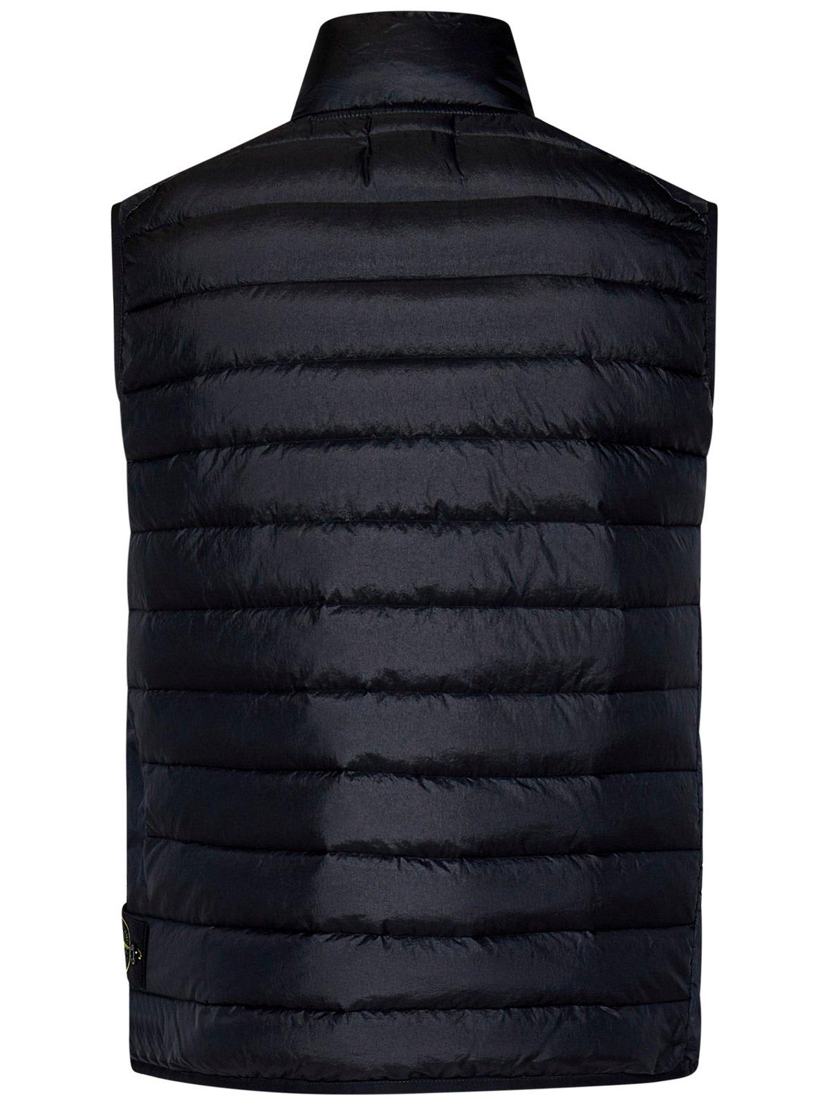 STONE ISLAND HIGH NECK QUILTED GILET 