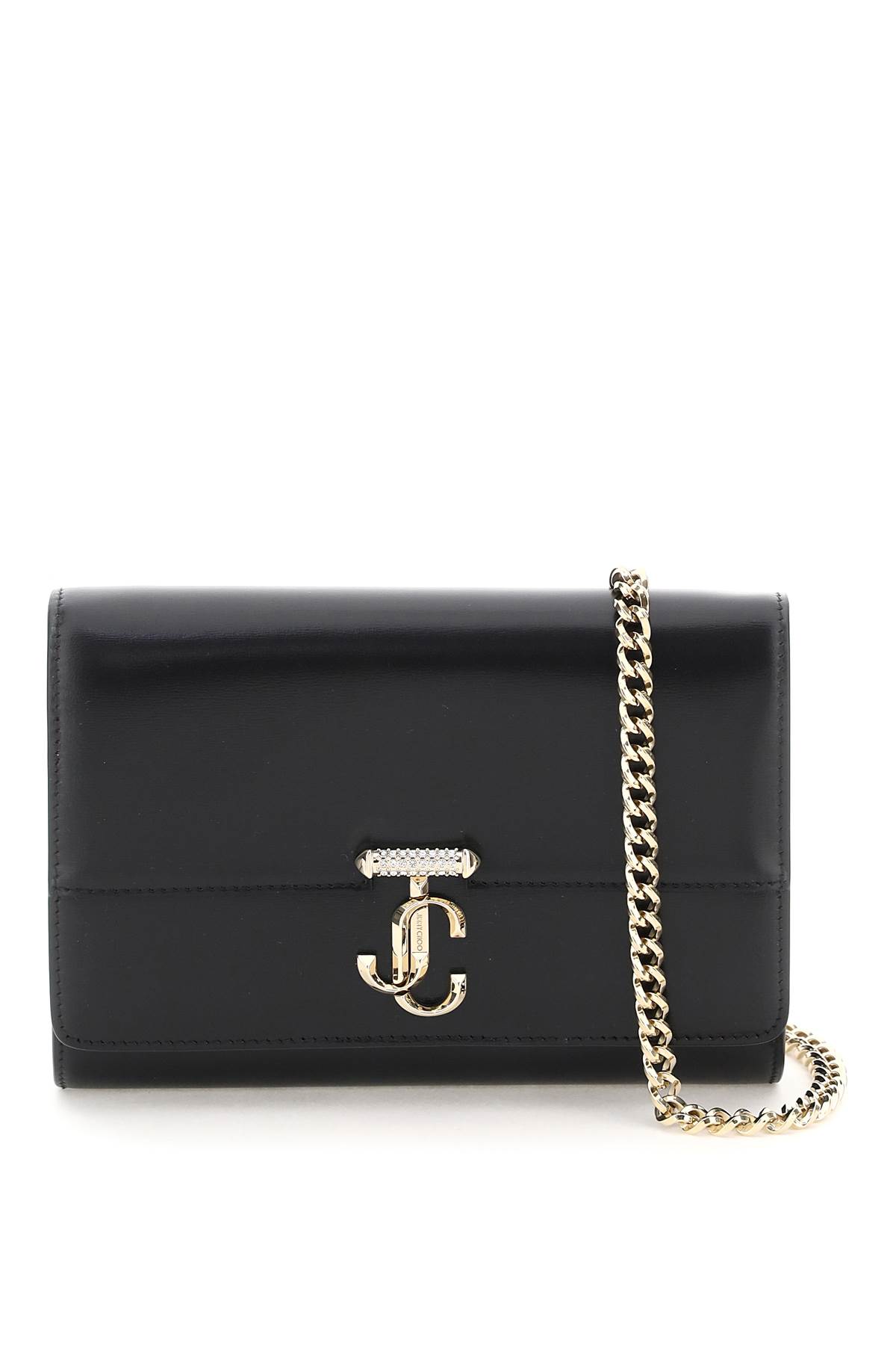 Jimmy Choo Varenne Leather Clutch With Strap