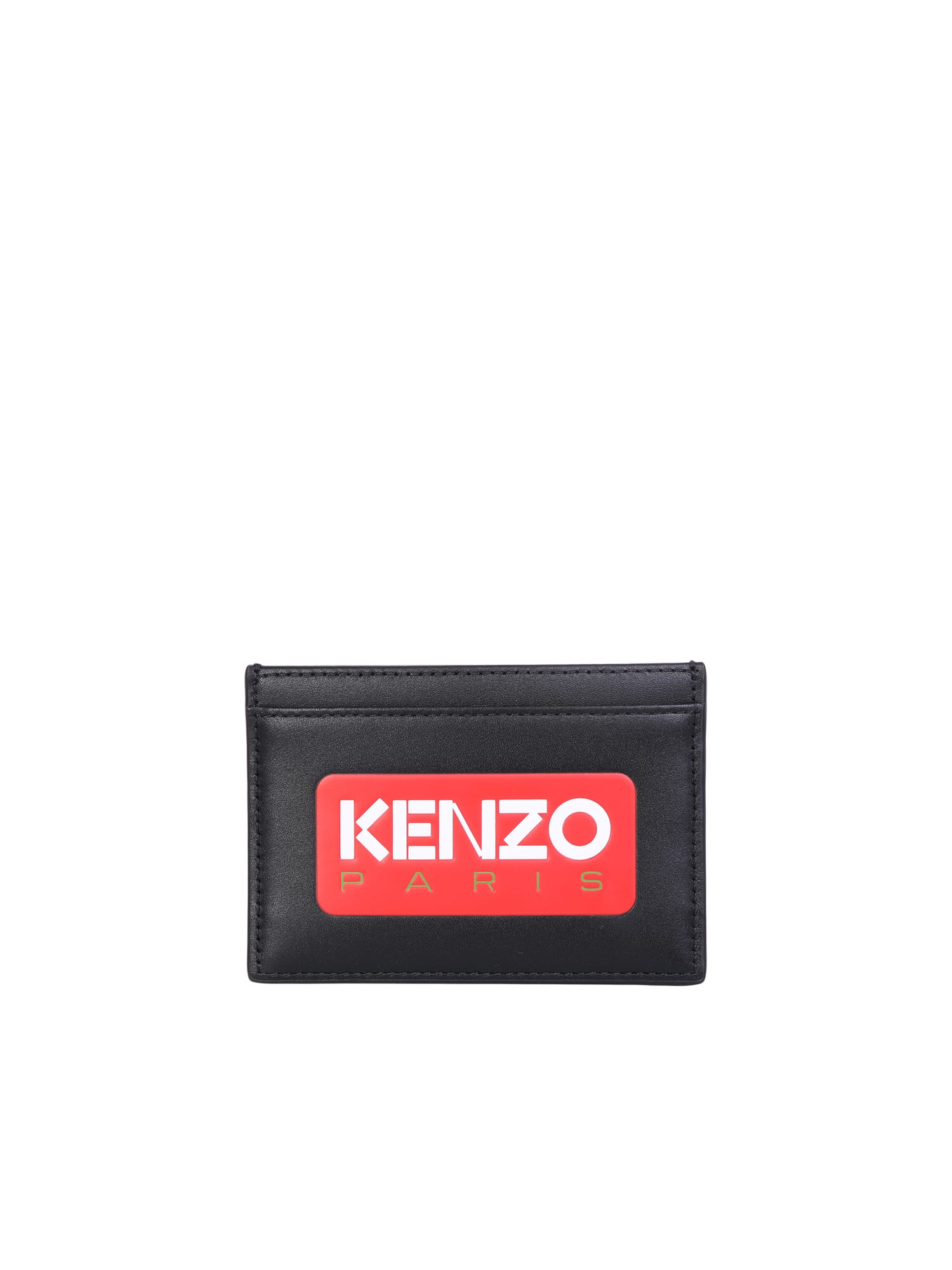 Kenzo Logo-patch Cardholder In Black