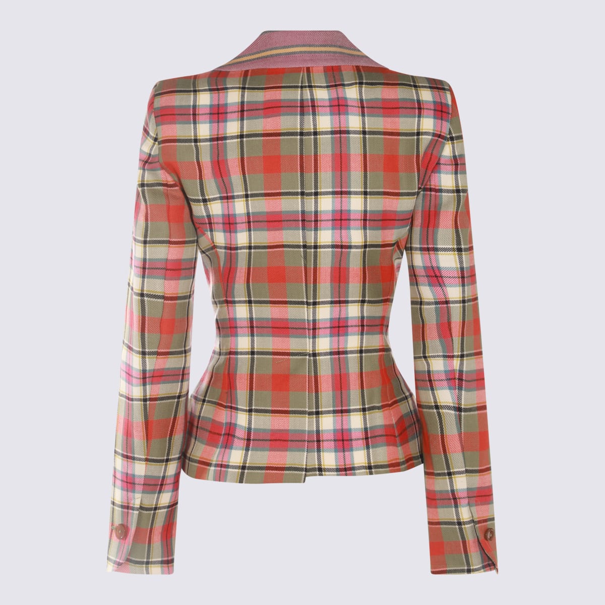 Shop Vivienne Westwood Multicolor Wool Blazer In Red