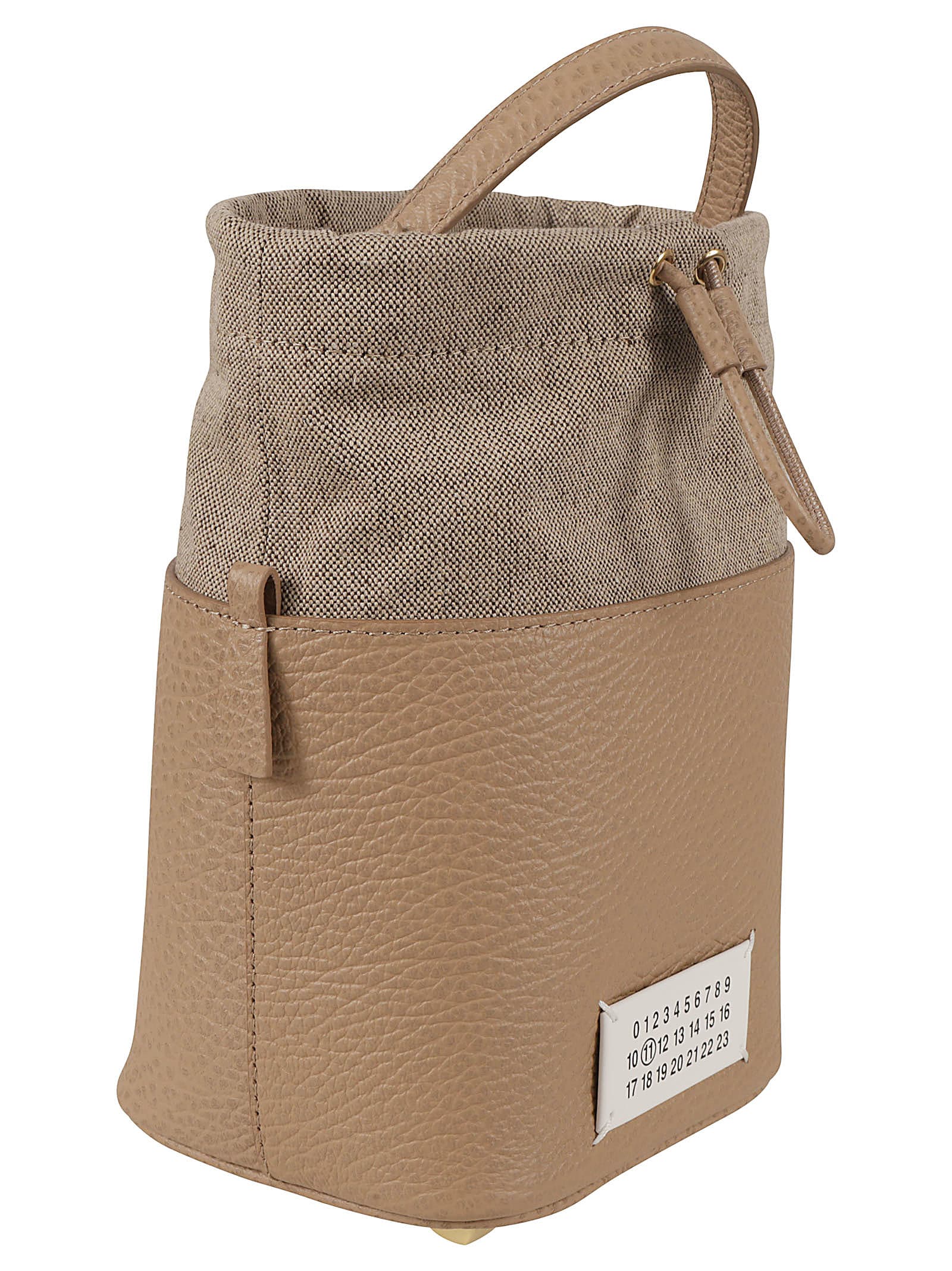 Shop Maison Margiela Bucket Small Shoulder Bag In Biche