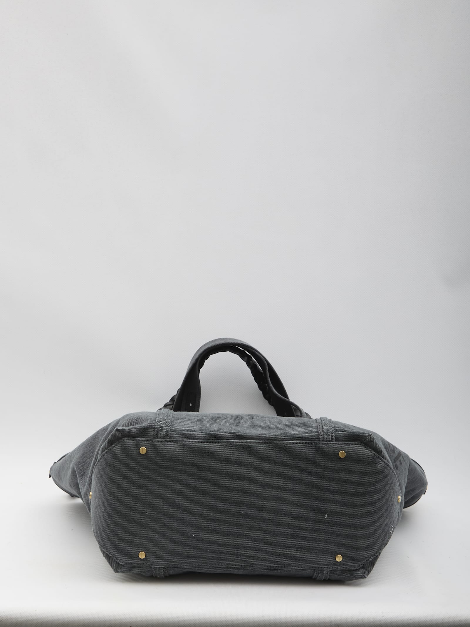 Golden Goose Canvas Shopping Bag In Gray