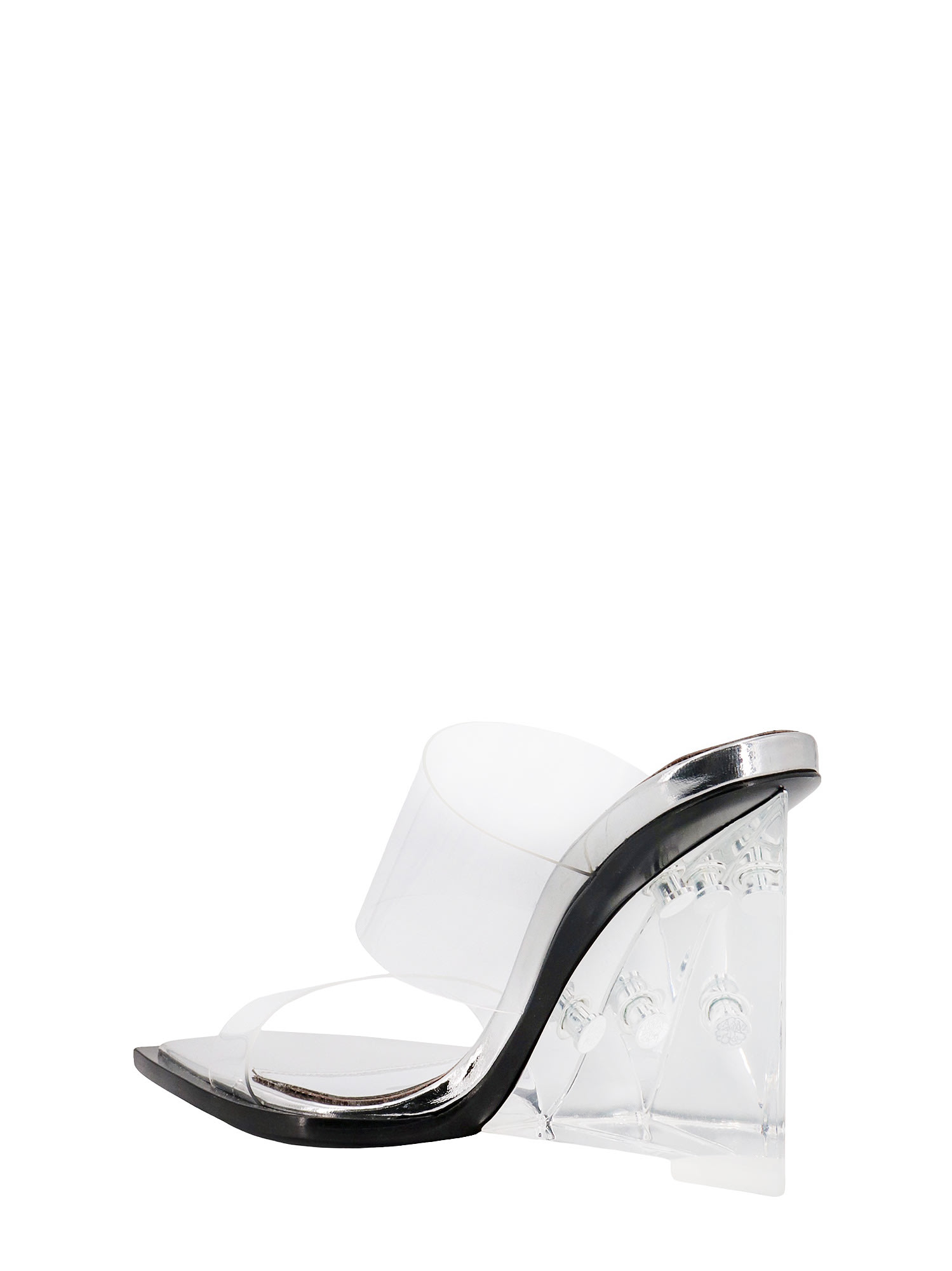 Shop Alexander Mcqueen Sandals In Silver