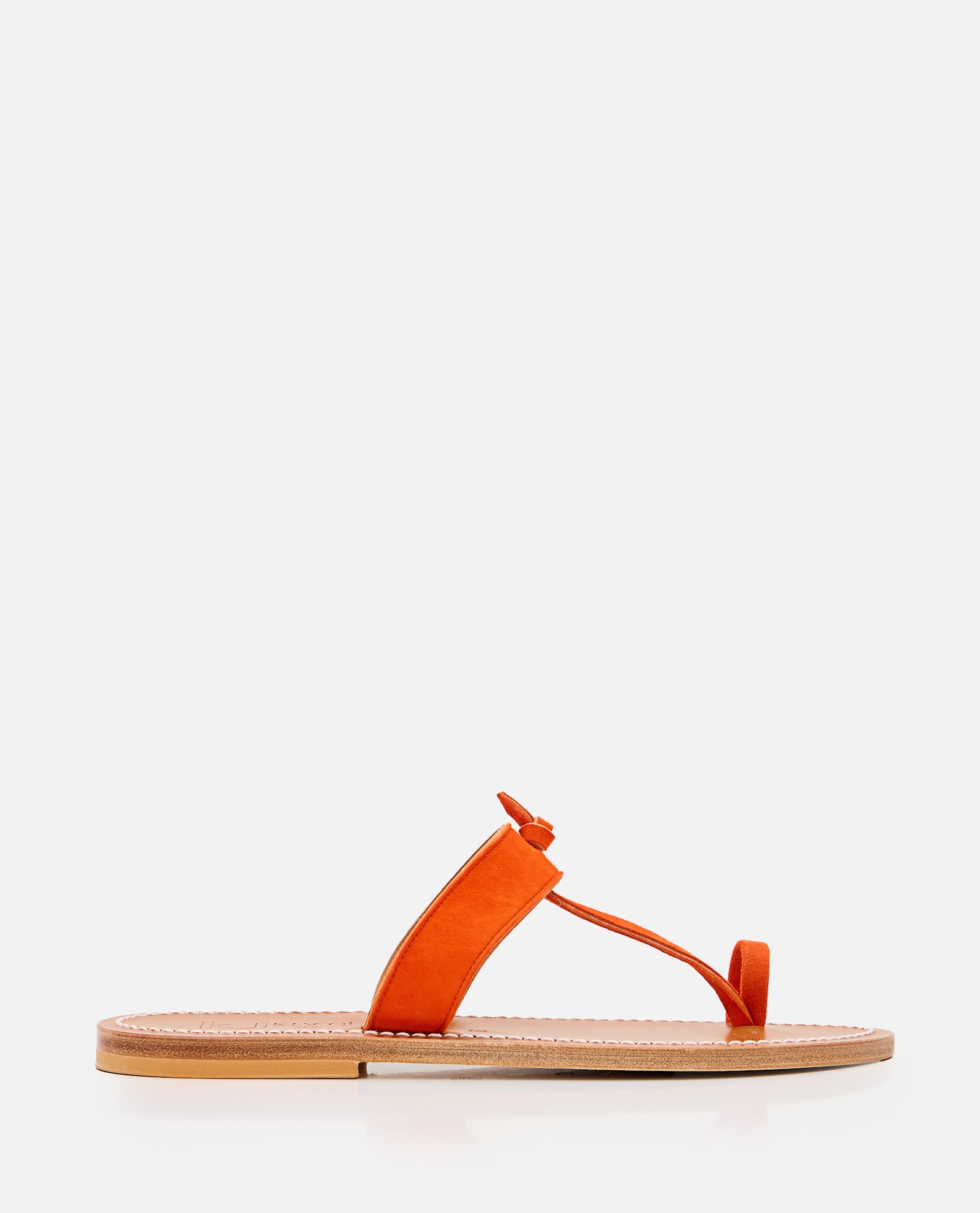 Kjacques K Jacques St Tropez Ganges Leather Sandal In Orange