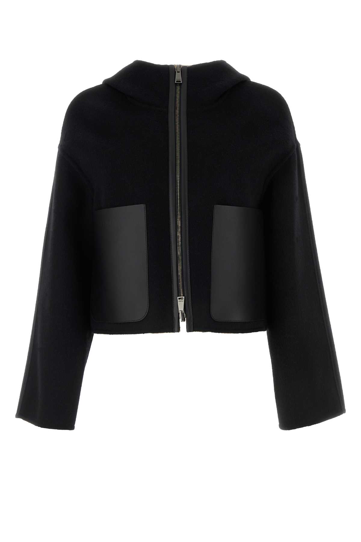 Fendi Black Wool Blend Reversible Jacket