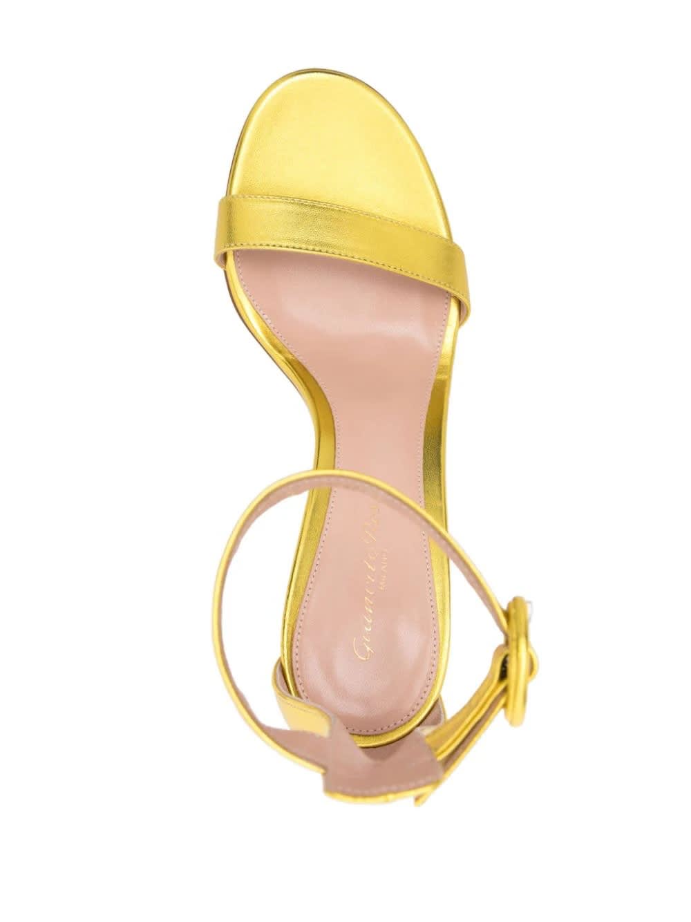 Shop Gianvito Rossi Yellow Portofino 85 Sandals