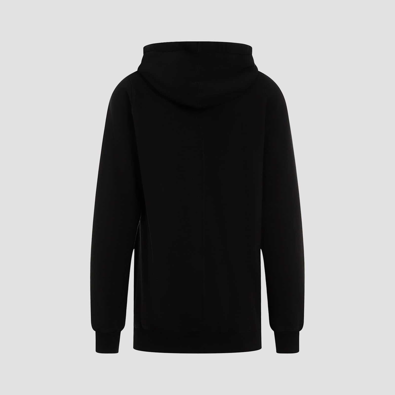 Shop Rick Owens Cotton Hoodie In Black Pearl