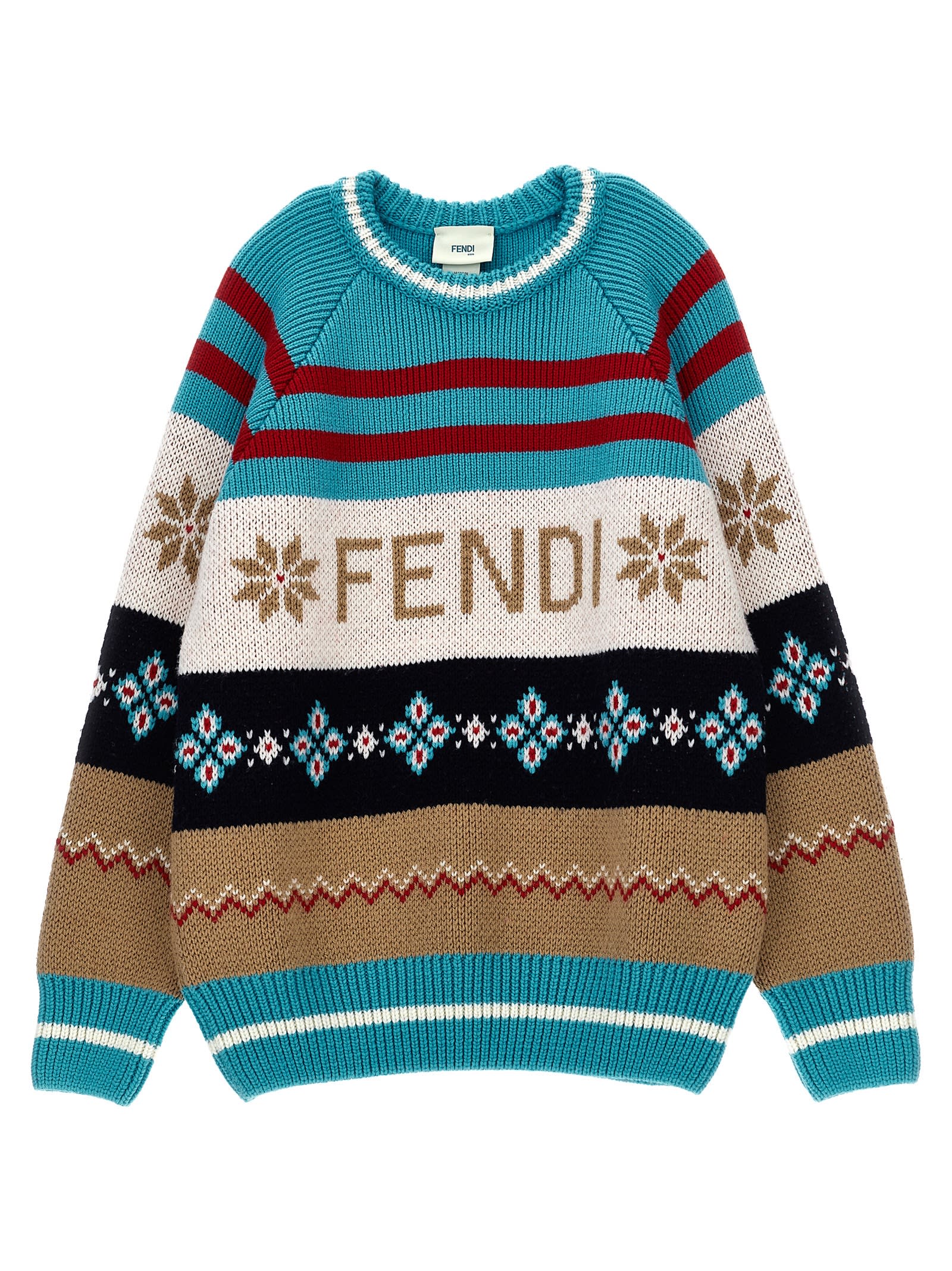 Fendi Kids' Apres Ski Sweater In Multi