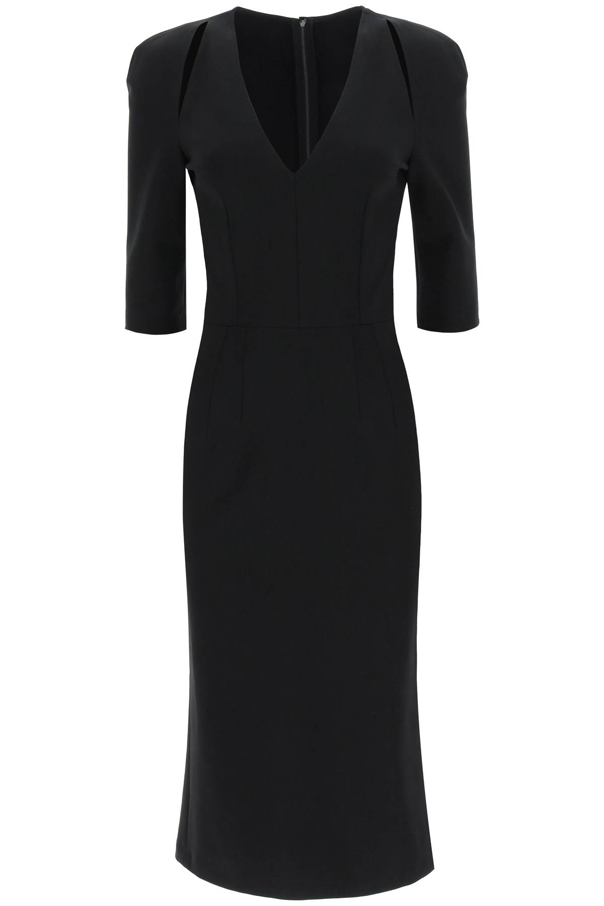 Dolce & Gabbana Jersey Midi Dress With Cut-out