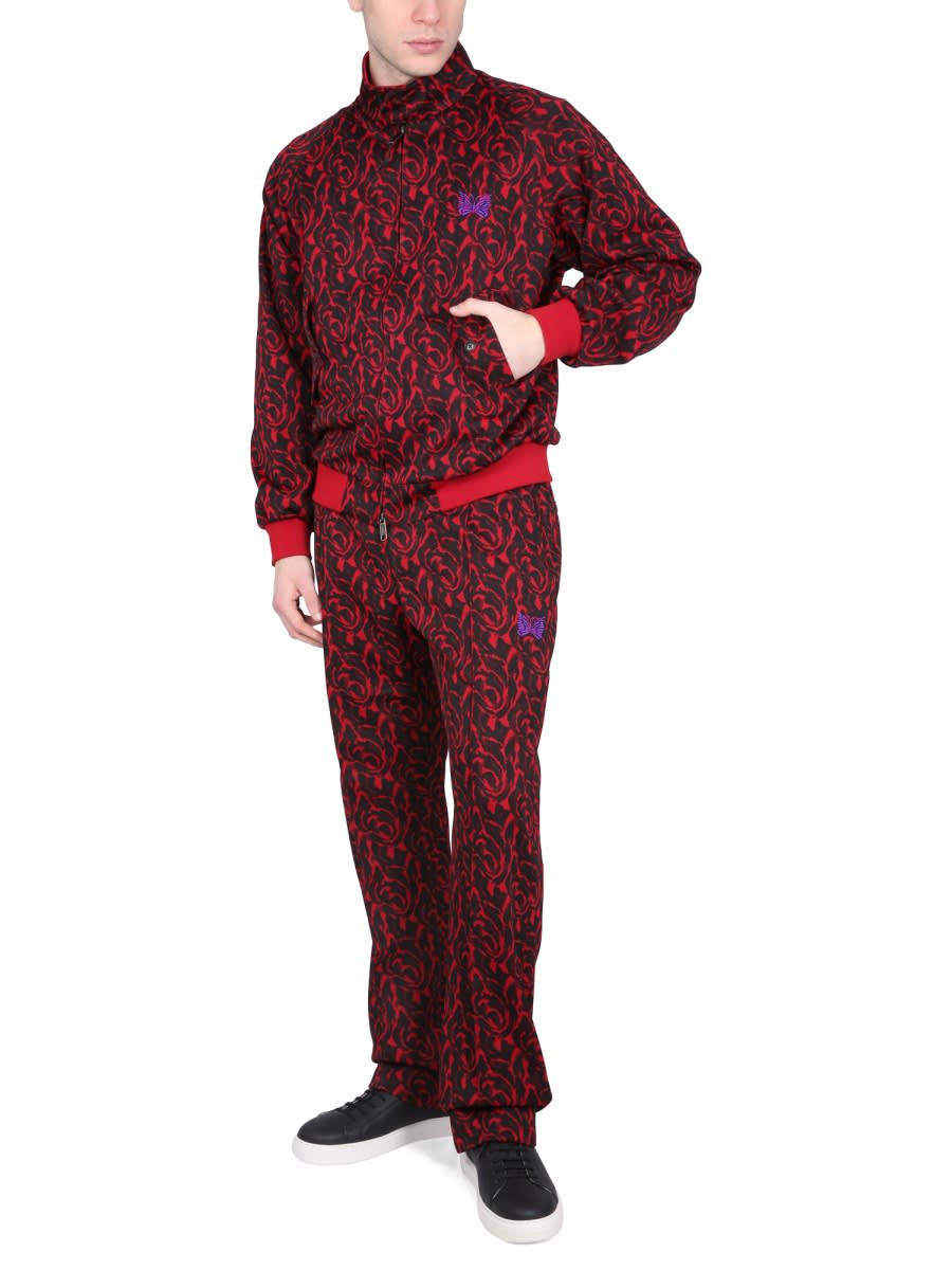 Needles Pintuck Bold-checked Trousers In Red
