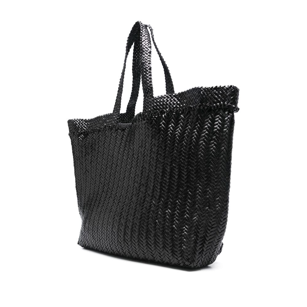 Dragon Diffusion Hand-knitted Handbag In Black