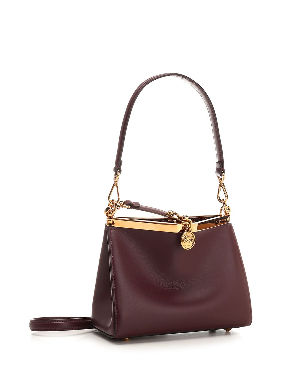 Shop Etro Small Vela Shoulder Bag In Bordeaux