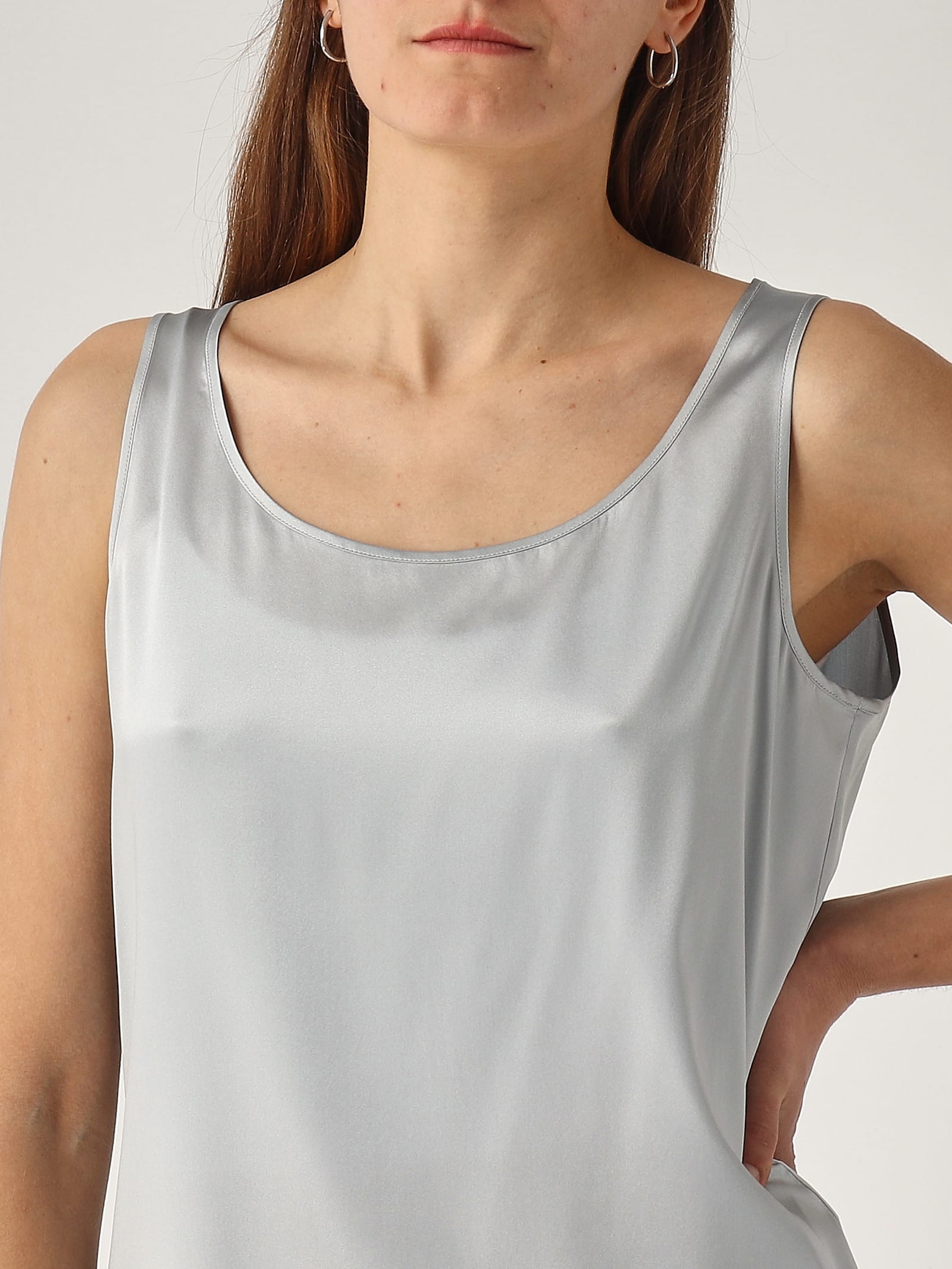 Max Mara Pan Top-wear In Azzurro Polvere