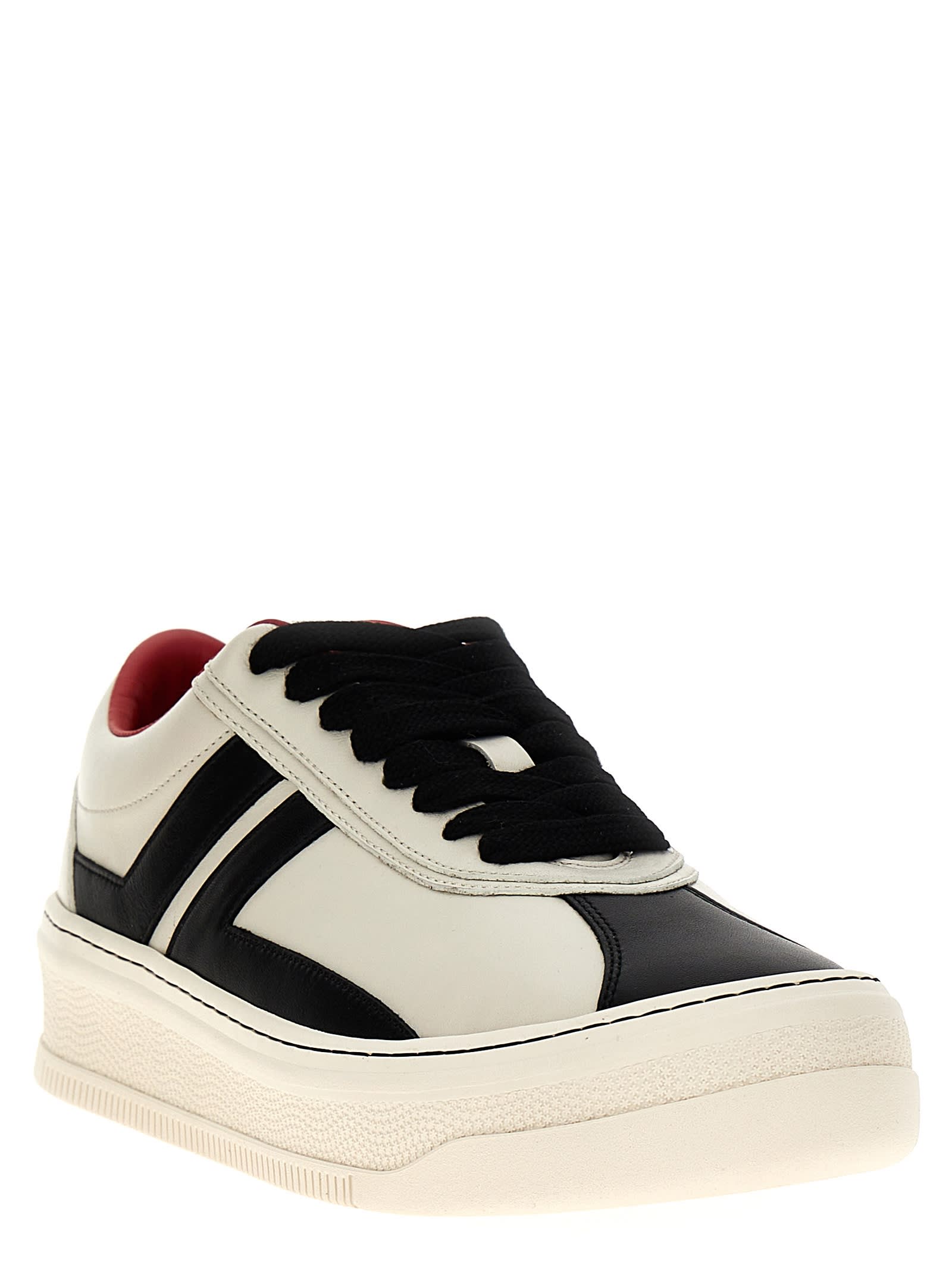 Shop Lanvin Xfuture Sneakers In White/black