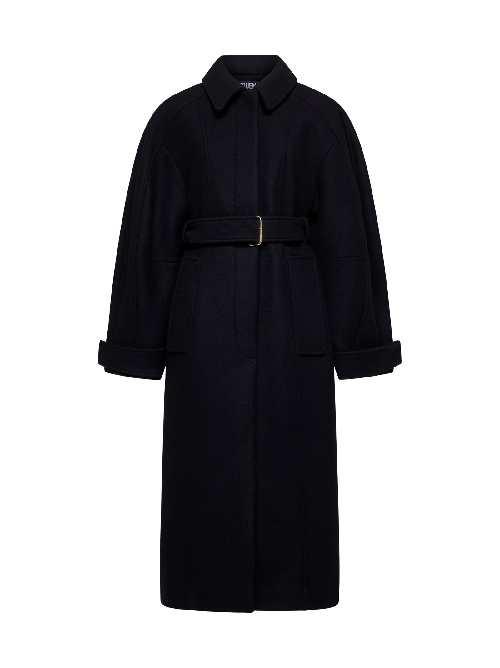 Shop Jacquemus Coat In Black