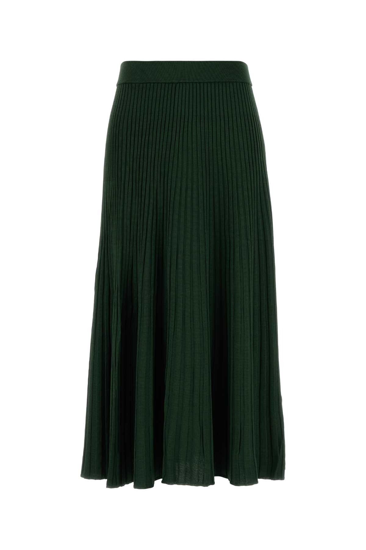 Zimmermann Dark Green Viscose Blend Skirt In Green