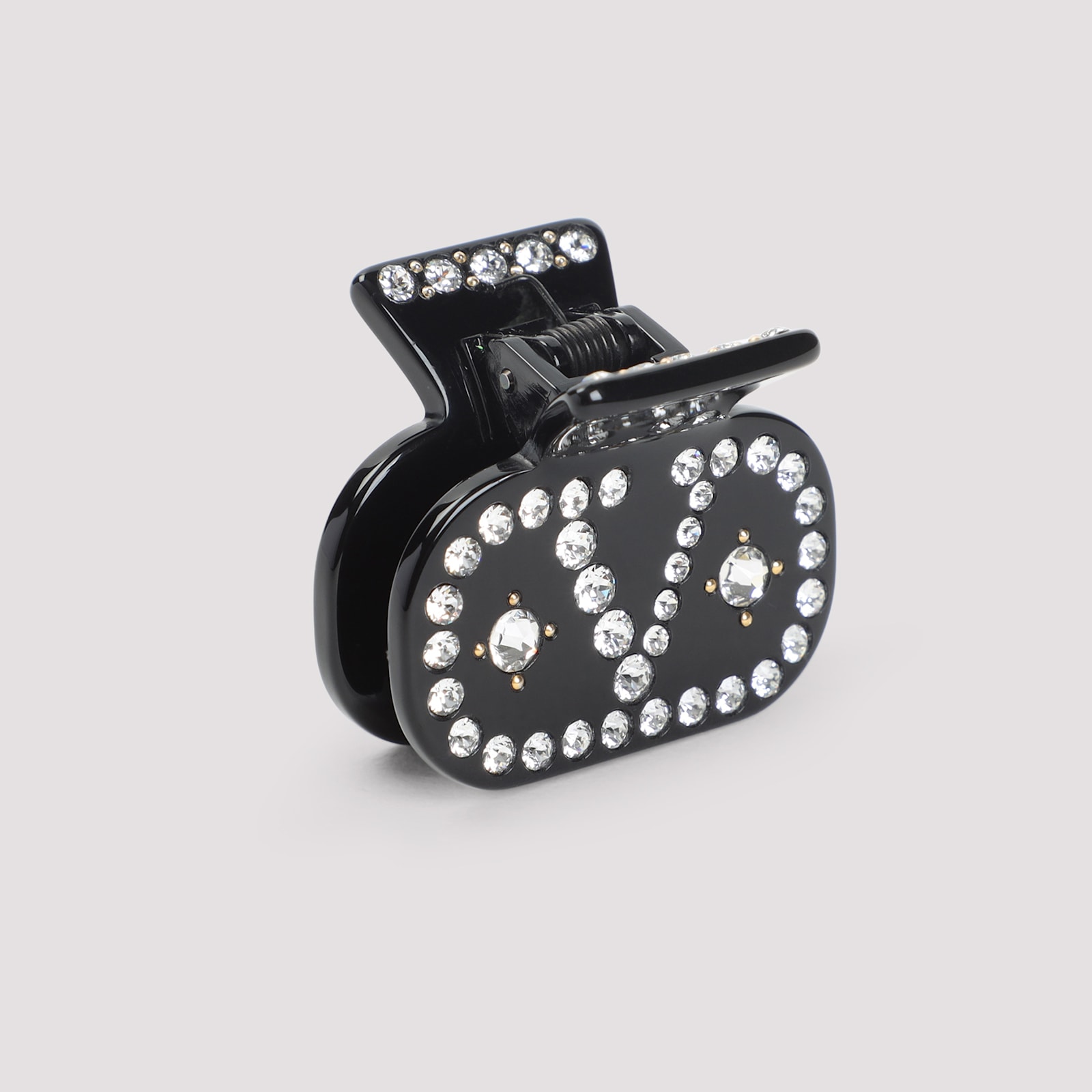 Valentino Crystal Decorative Hair Accessories In Black
