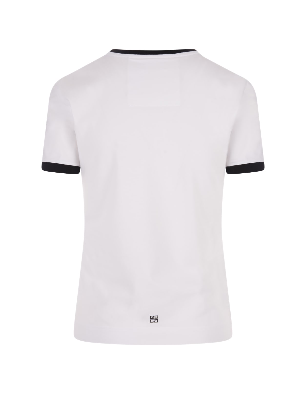 Shop Givenchy Archetype Slim T-shirt In Black/white Cotton