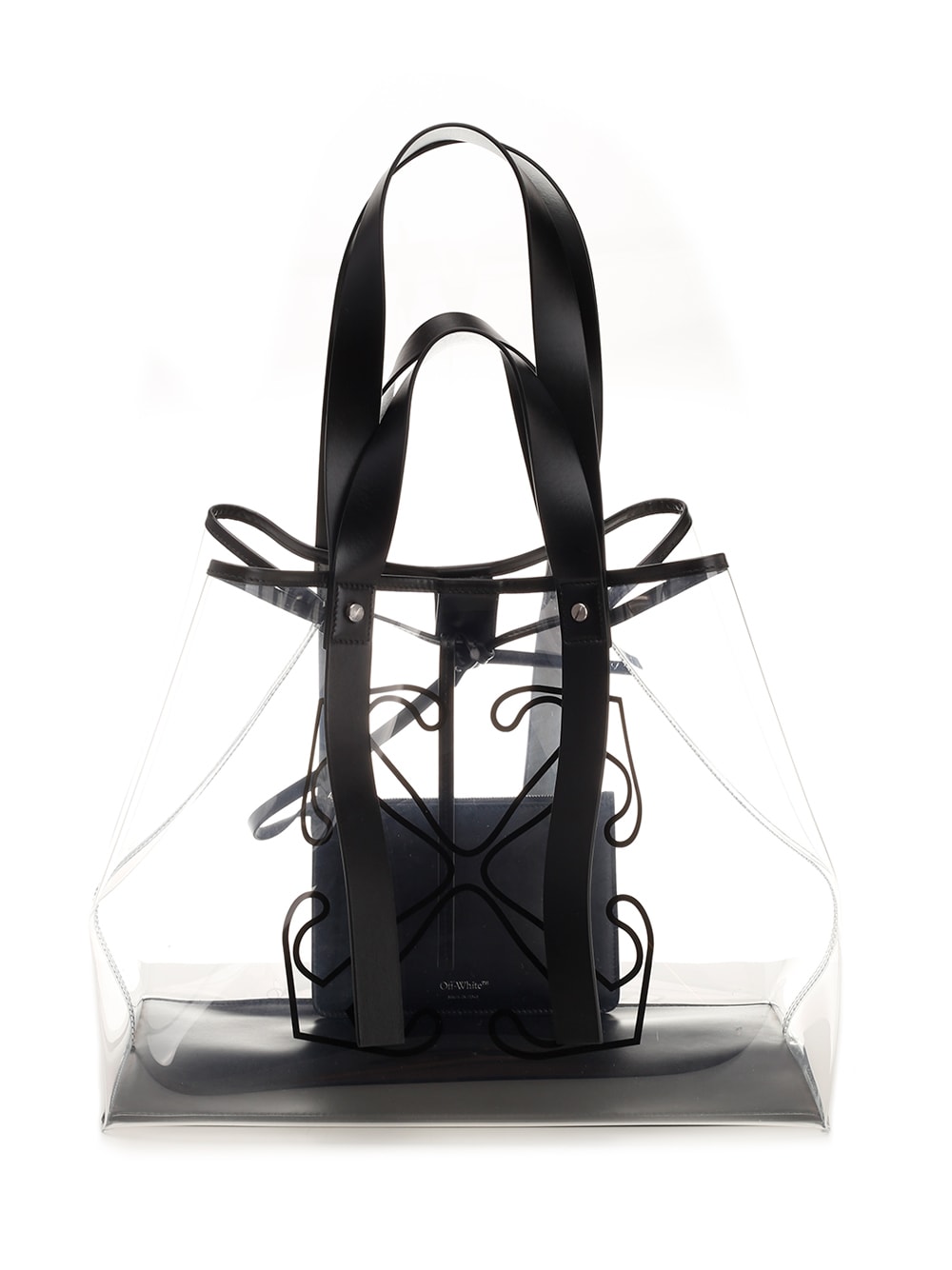 Off-white Large Day Off Tote In Transparent Pvc In White