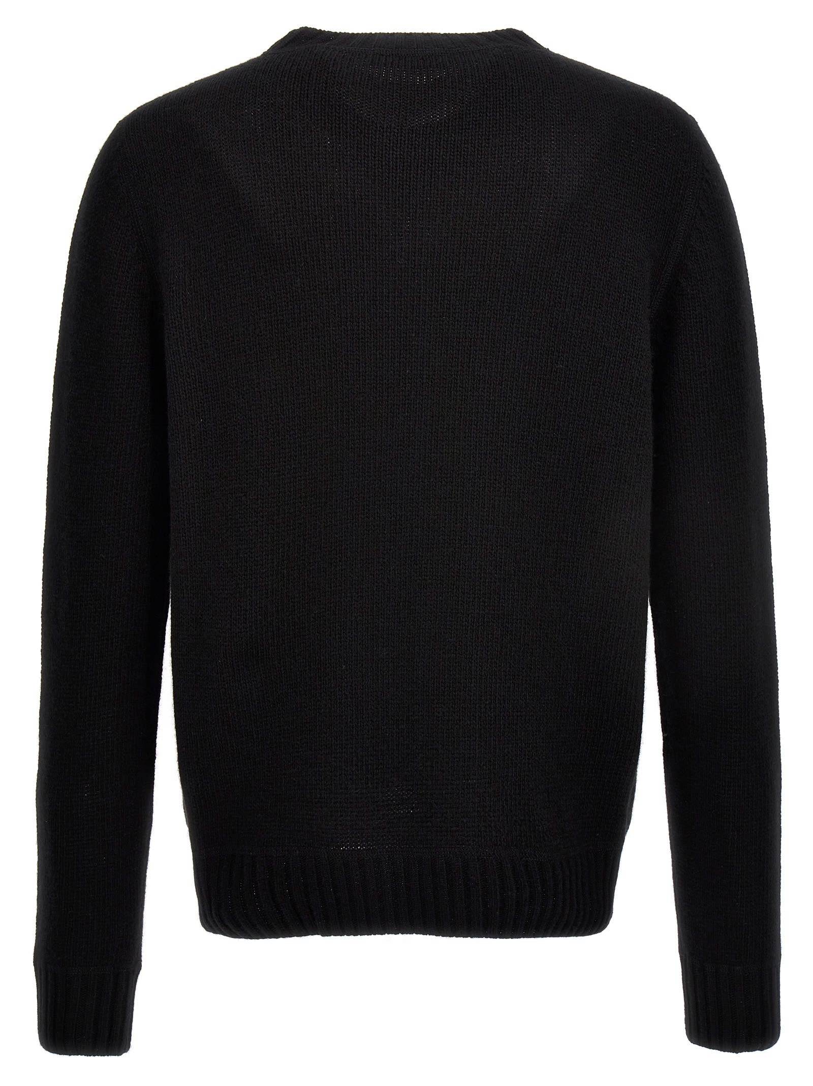 Shop Prada Logo Intarsia Sweater