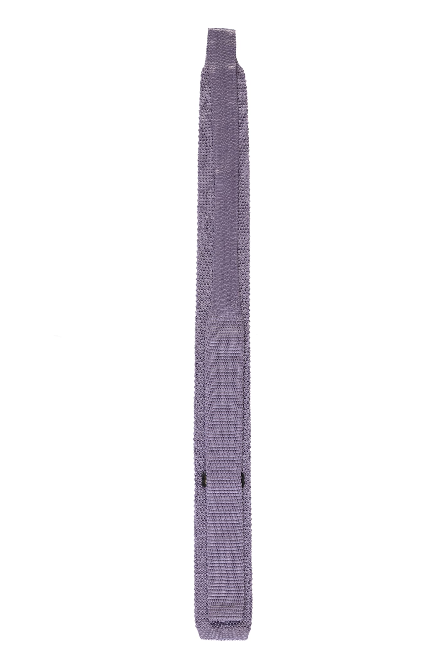 Shop Corneliani Knitted Silk Tie In Purple