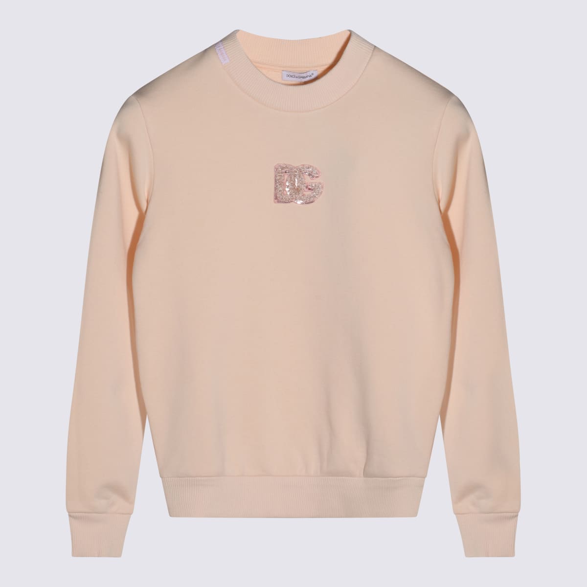 Dolce & Gabbana Light Pink Cotton Sweatshirt In Pink