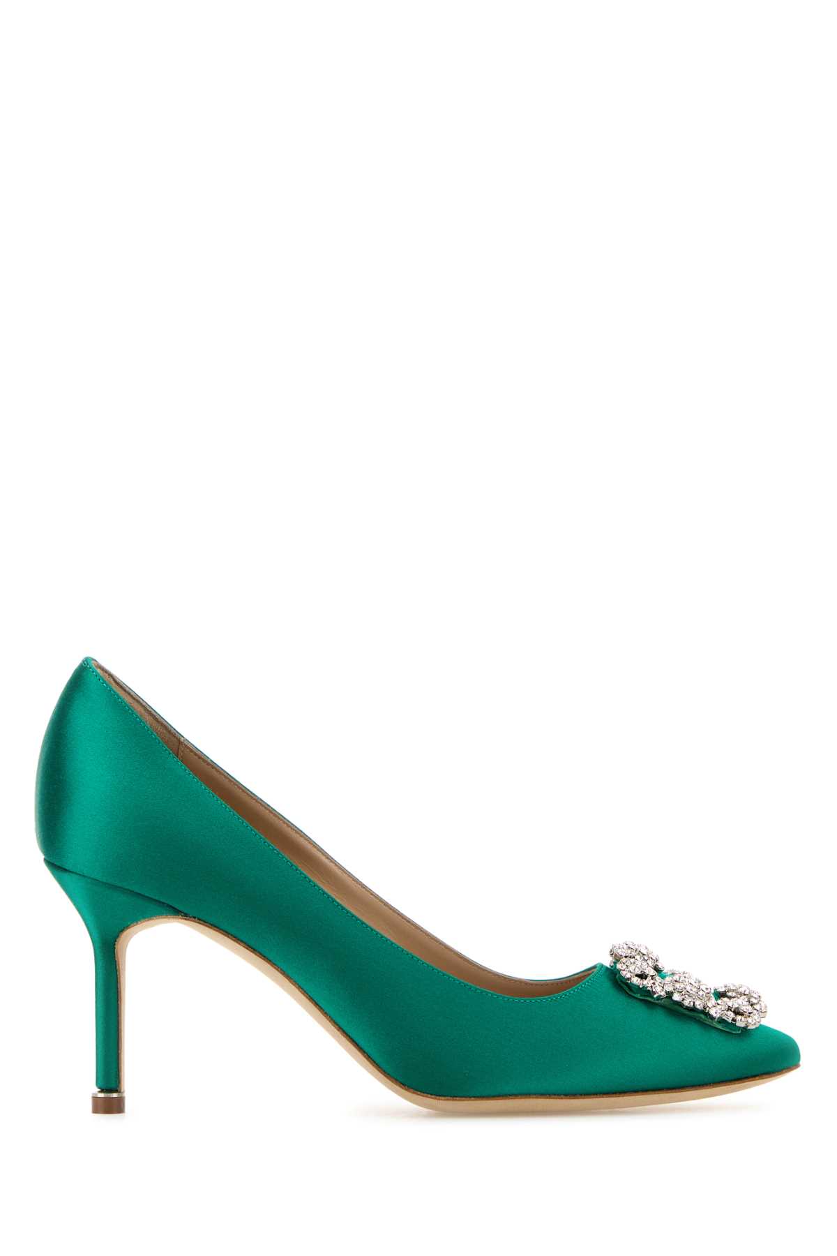 Green Satin Hangisi Pumps