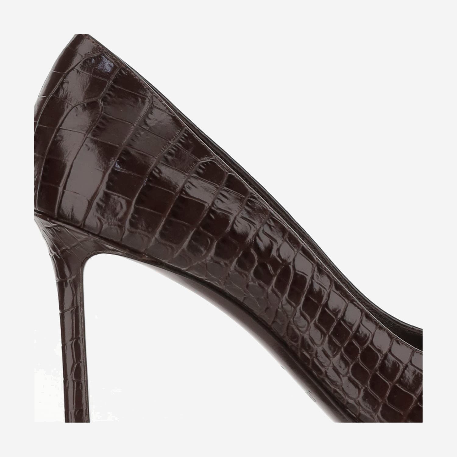 Jimmy Choo Women Romy 85 Leather Pumps With Croco Effect In Brown
