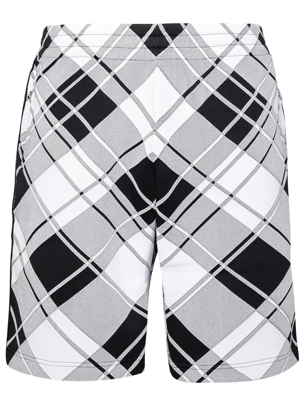 Shop Burberry Bermuda Shorts In Black Viscose Blend In Monochrome