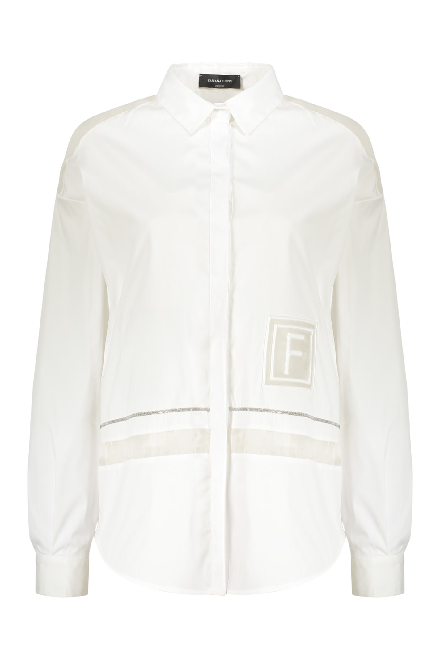 Fabiana Filippi Cotton Blend Shirt In White