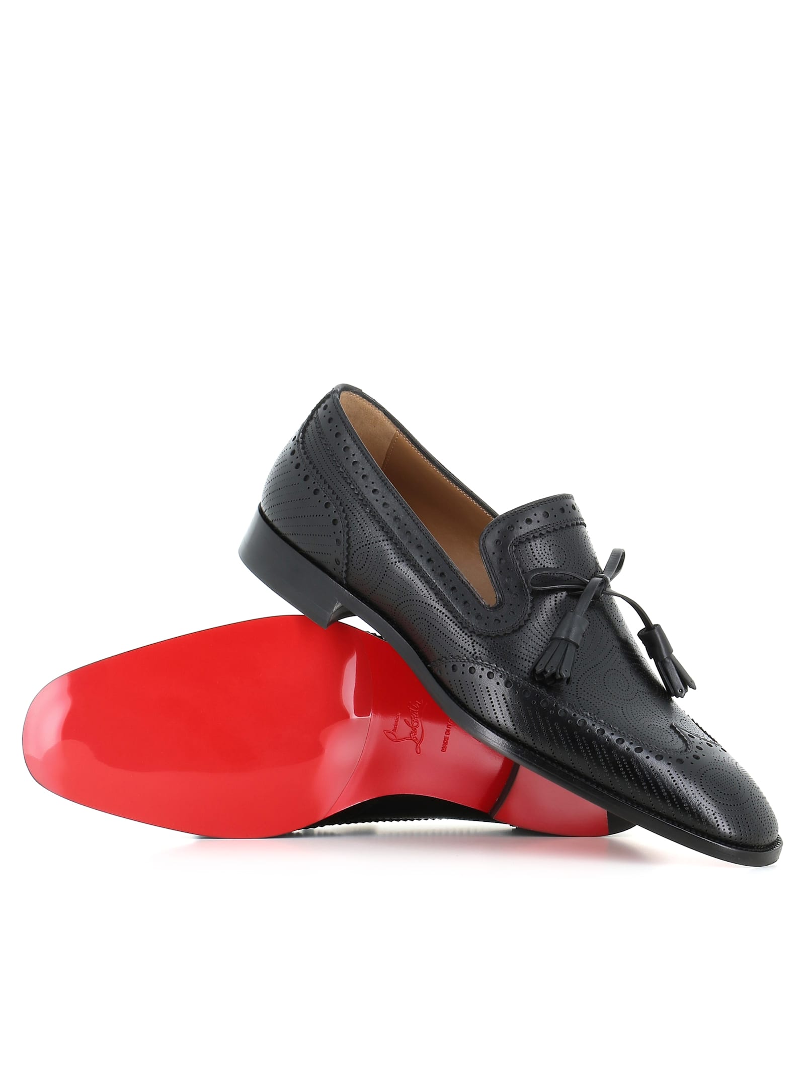 Christian Louboutin Slipper Grave Moc Flat In Black