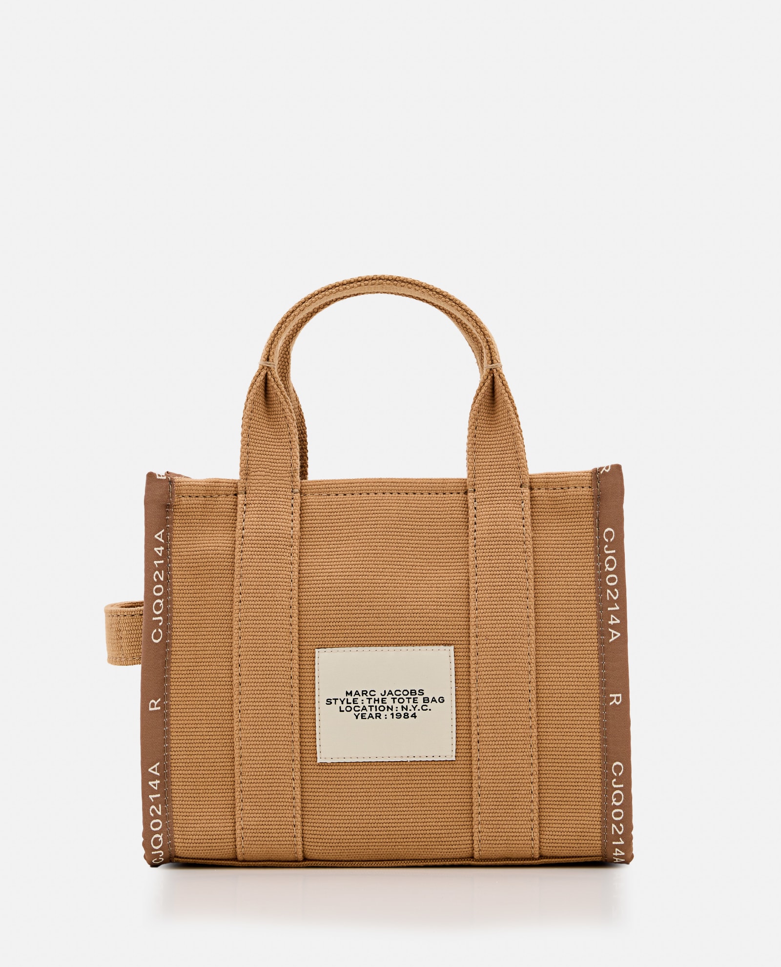 Shop Marc Jacobs The Small Jacquard Tote Bag In Beige