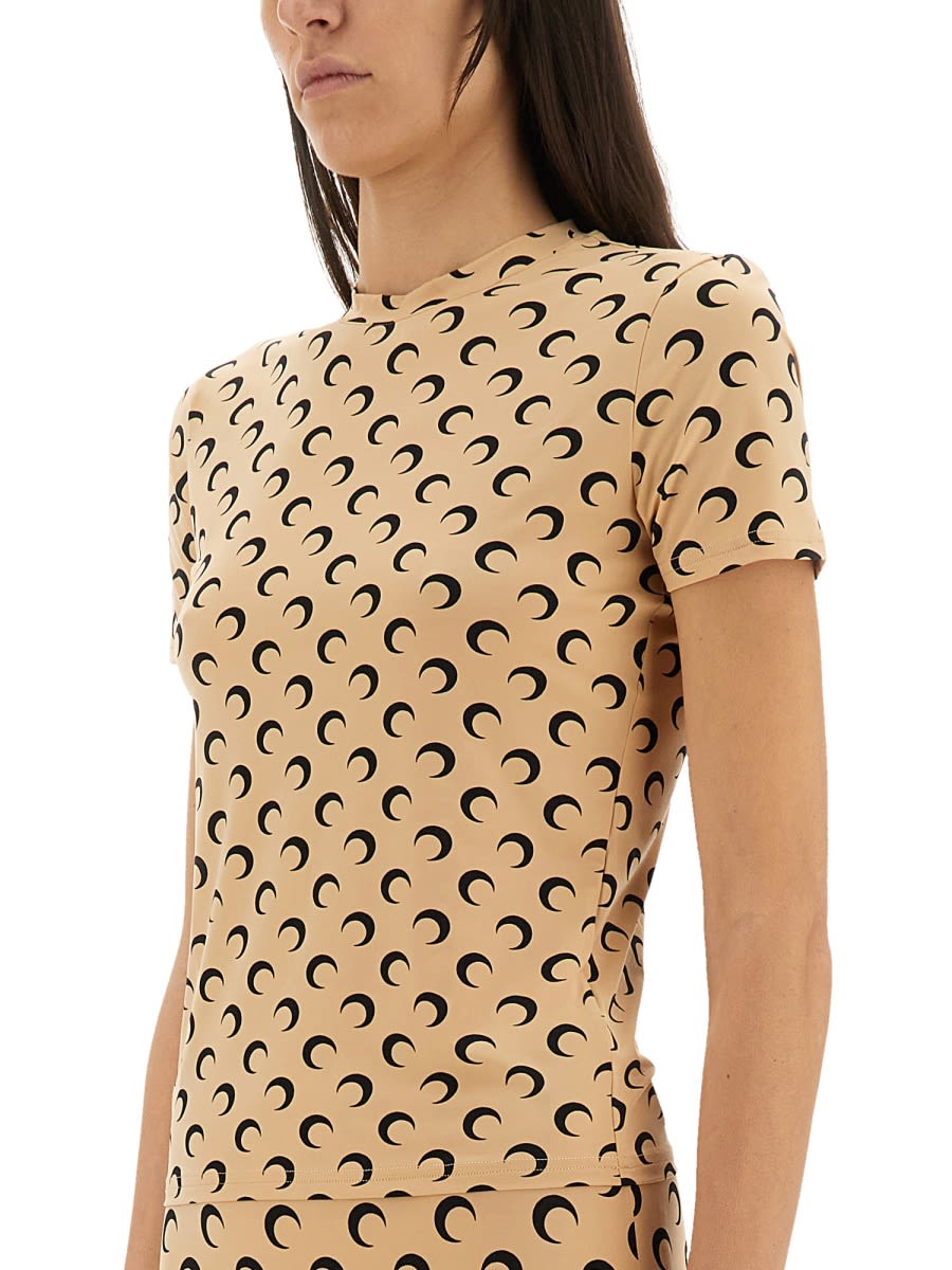 Marine Serre T-shirt Moon In Nude