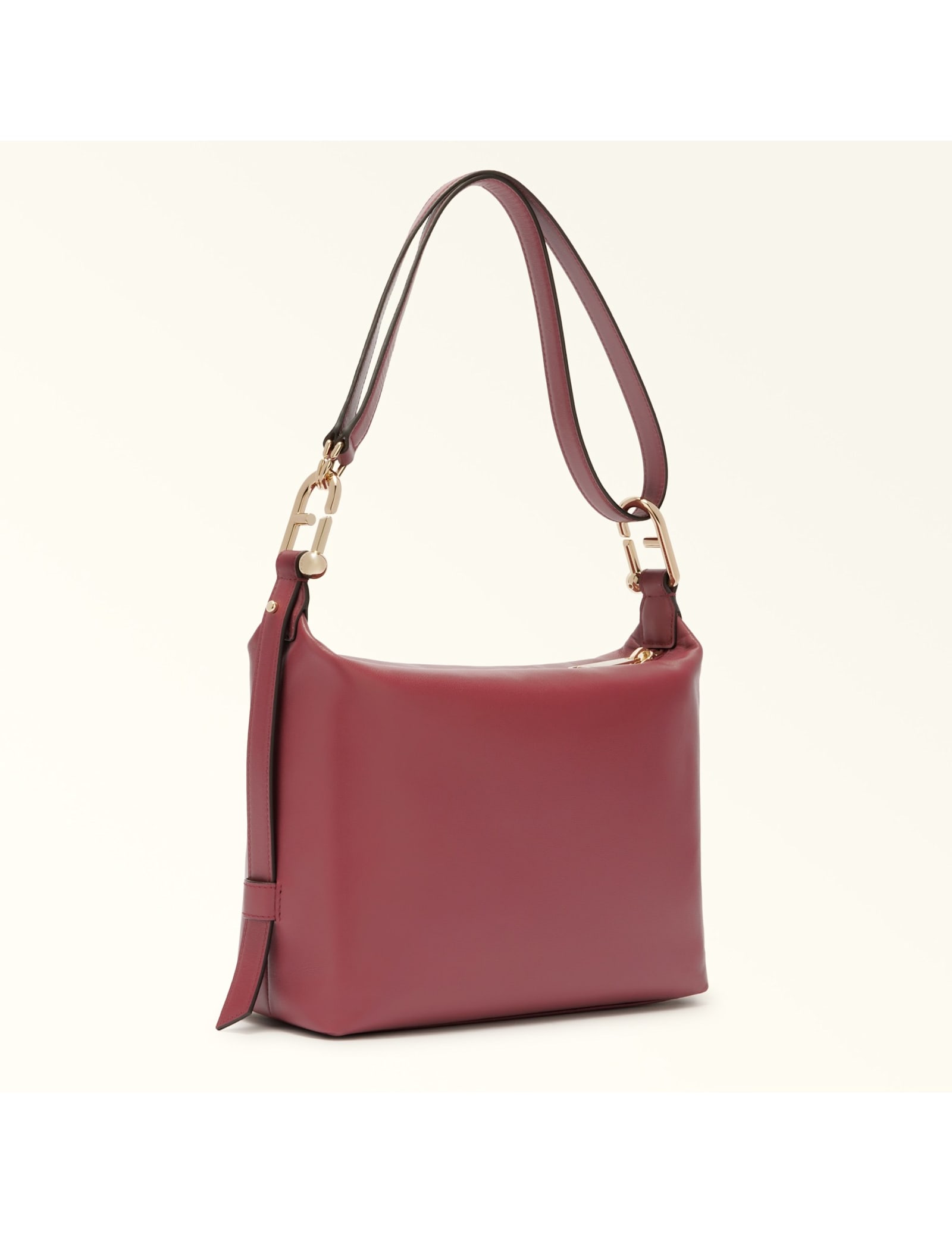 Furla Leather Hobo Bag In Red