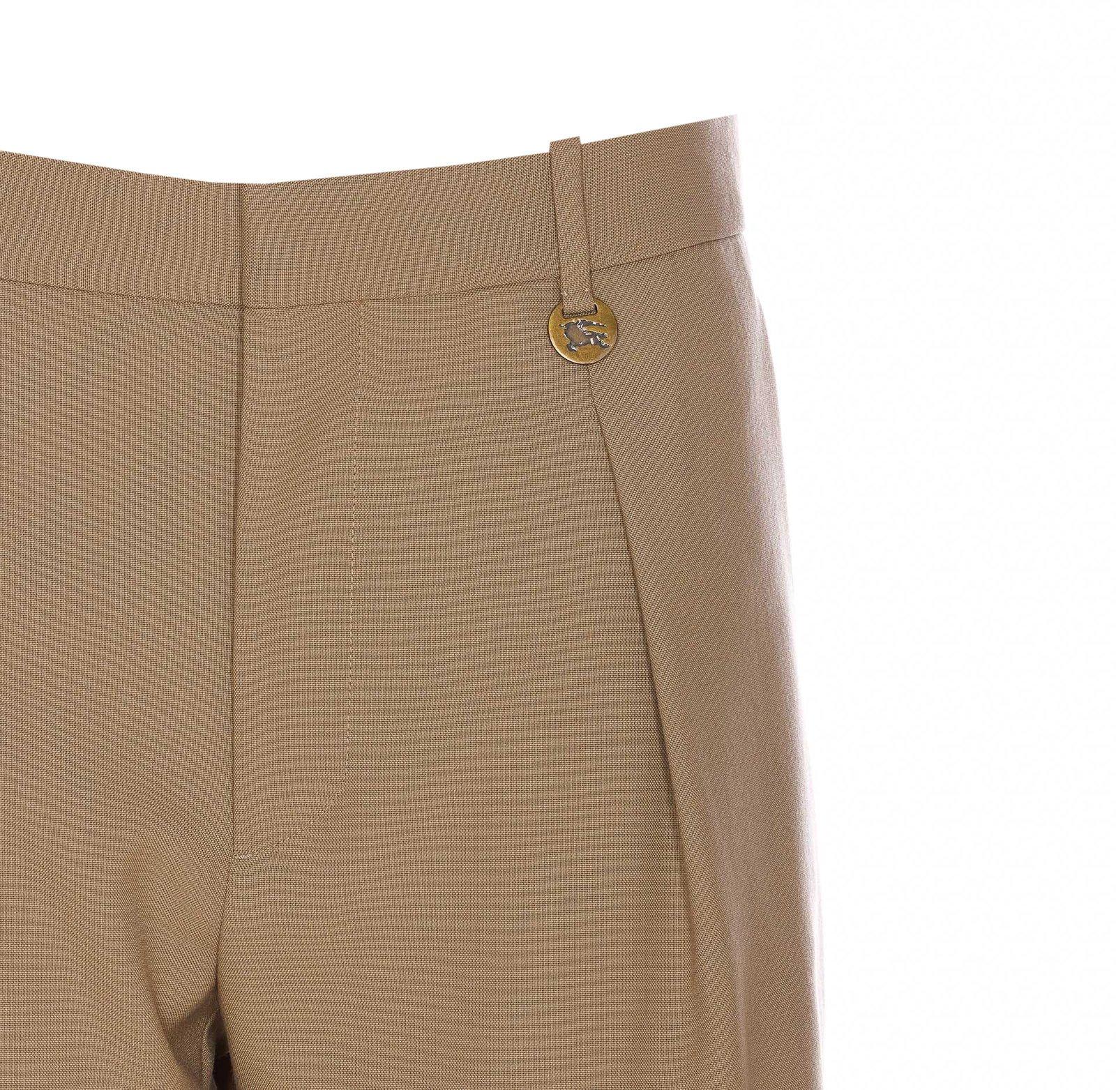 Burberry Tailored Shorts Button Detail In Brown