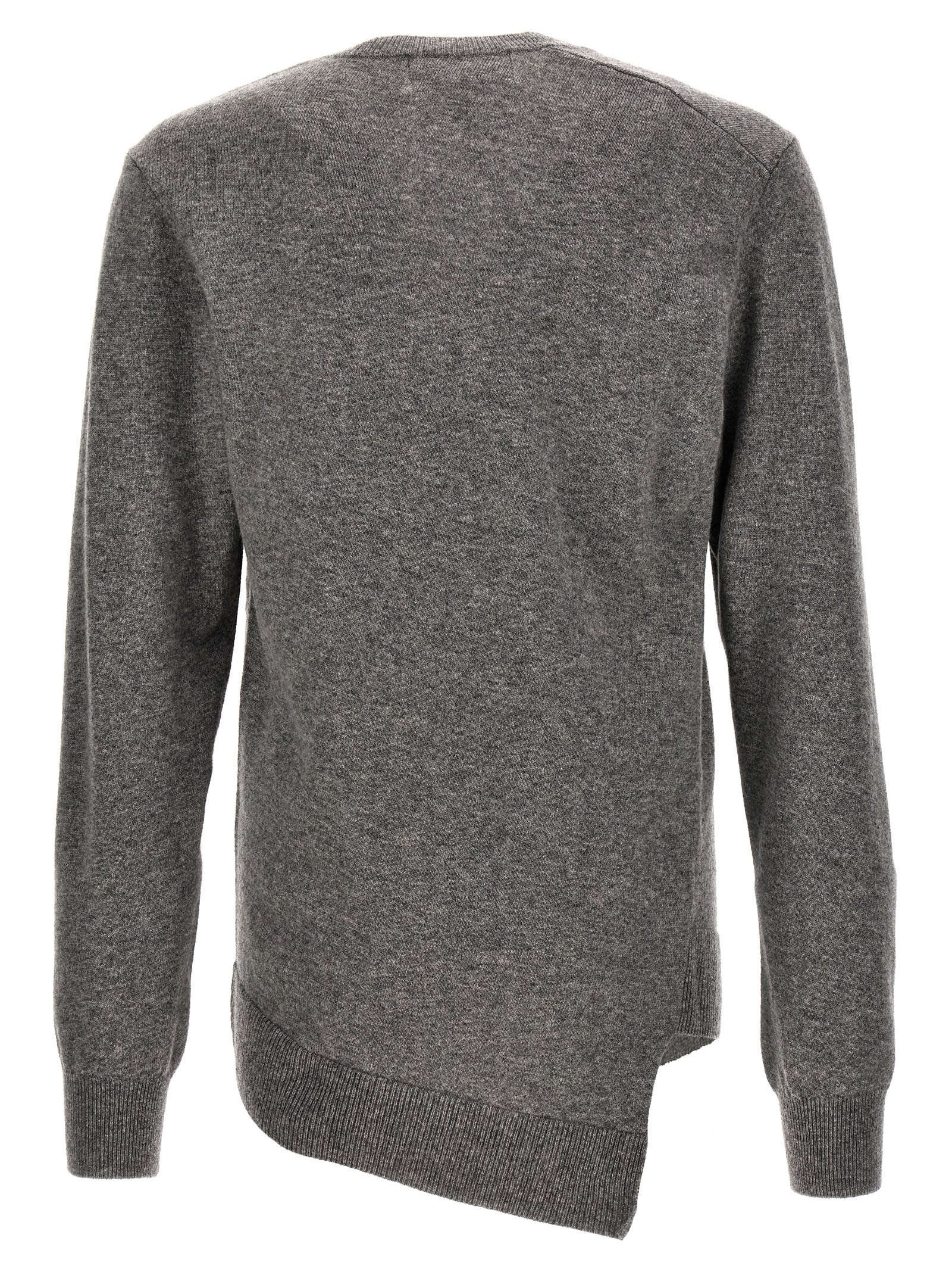 Shop Comme Des Garçons Shirt Comme Des Garcons Shirt X Lacoste Sweater In Gray