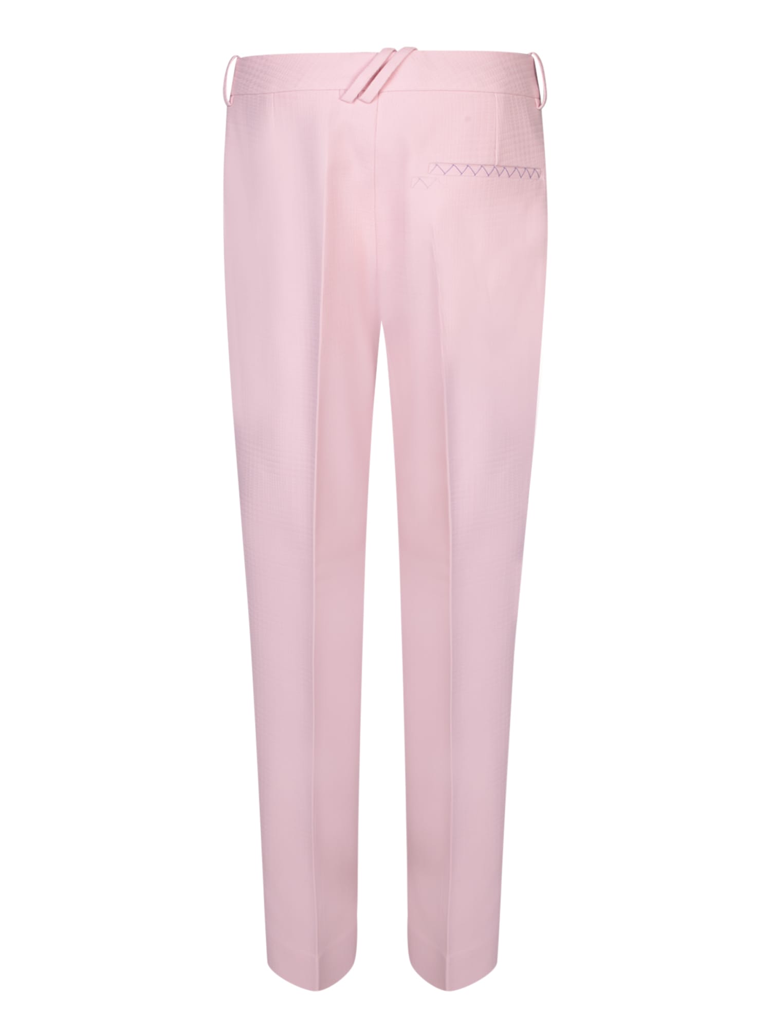 Shop Burberry Wide-fit Pink Trousers