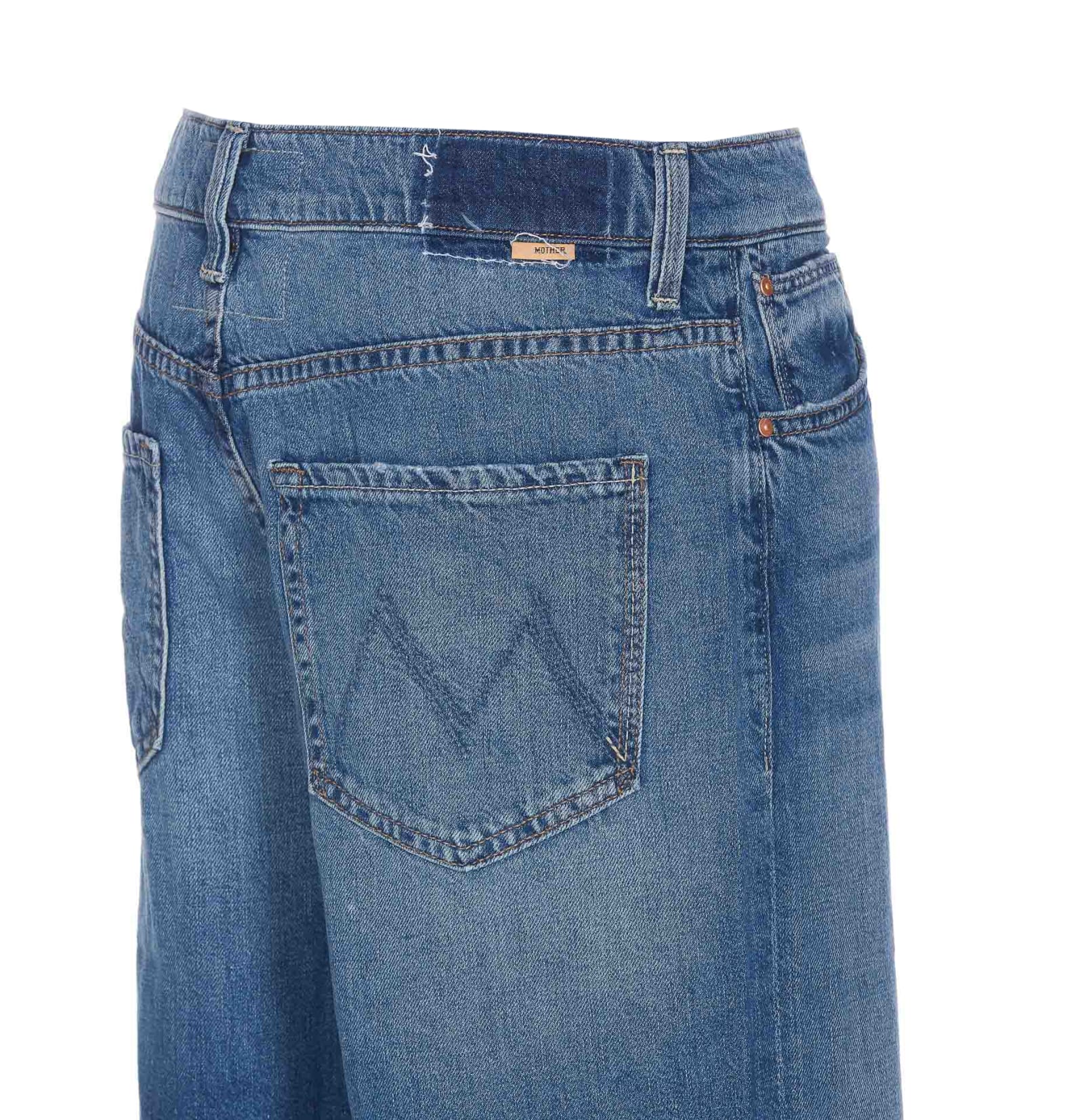 Shop Mother The Dicher Jeans In Blue